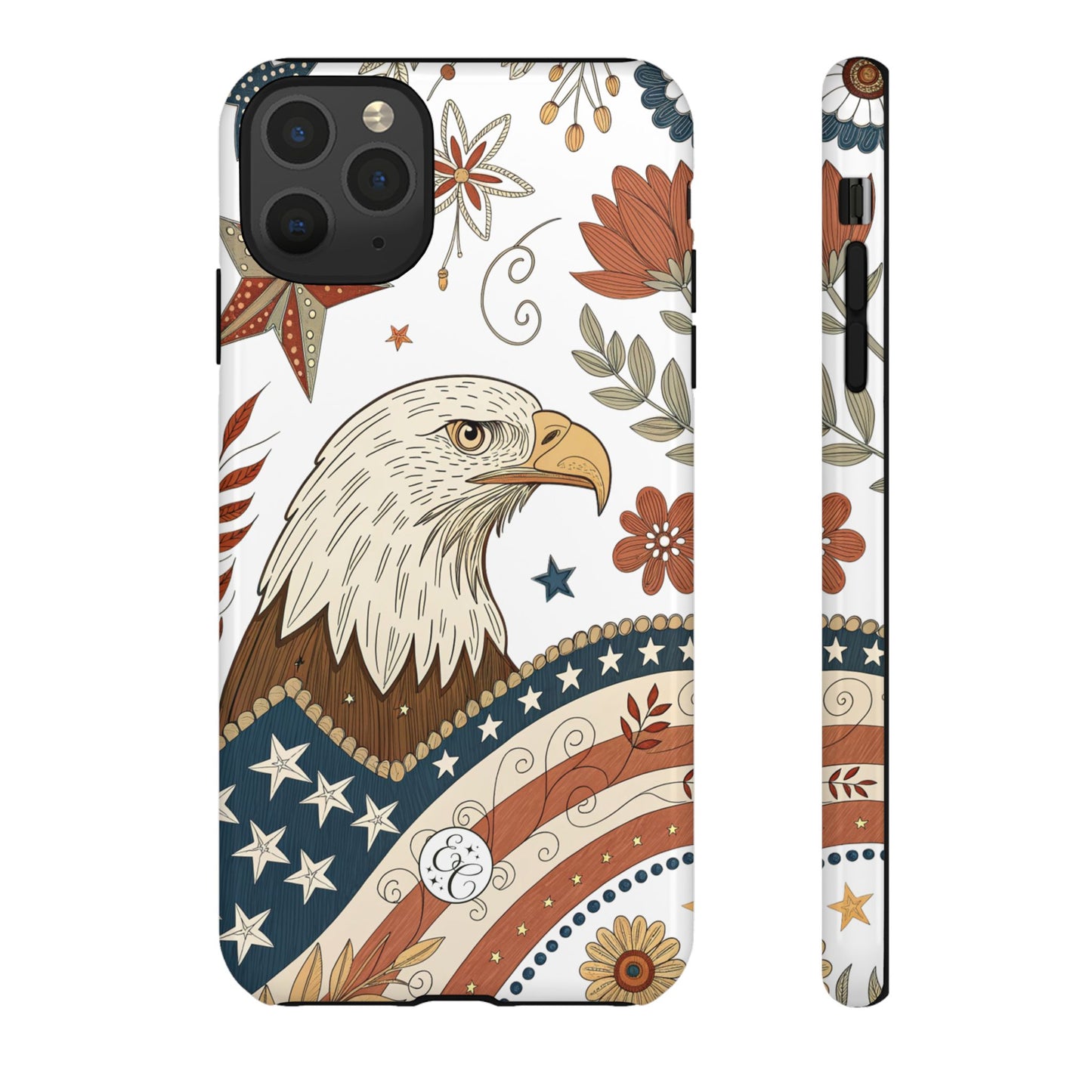 Boho Patriotic Eagle Tough Phone Case