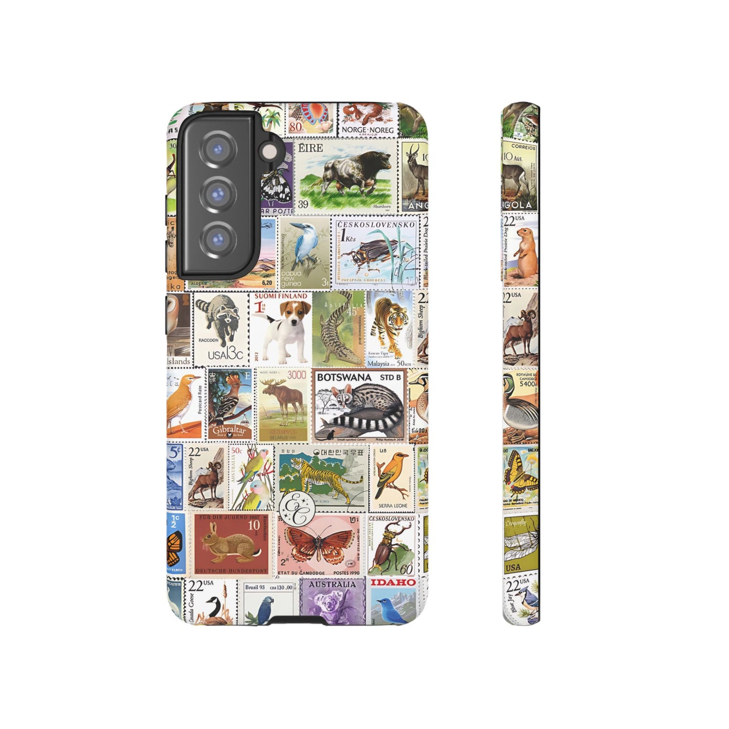 Wildlife Stamp Collage Tough Phone Case