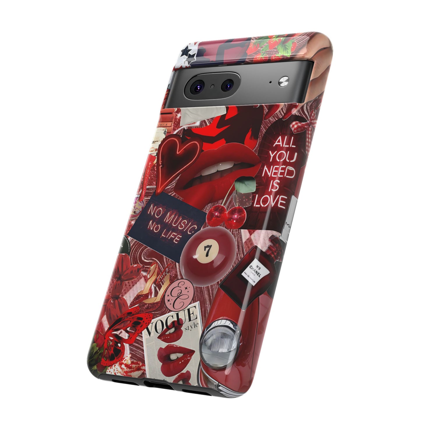 Red Aesthetic Collage Tough Phone Case