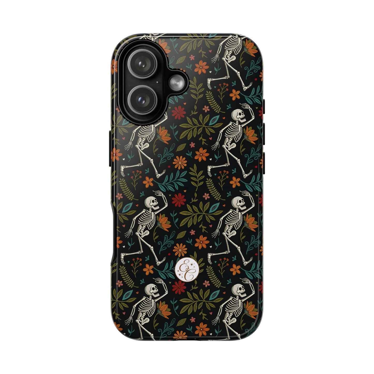Halloween Boho Skeleton Pattern Tough Phone Case