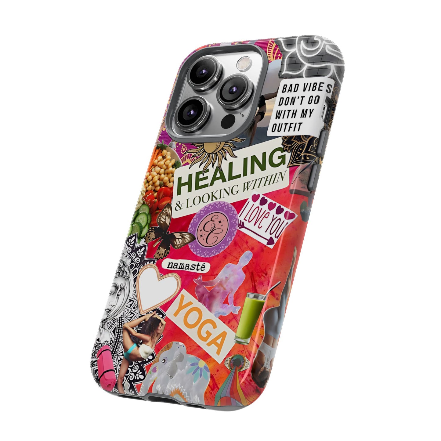 Yoga and Meditation Collage Tough Phone Case