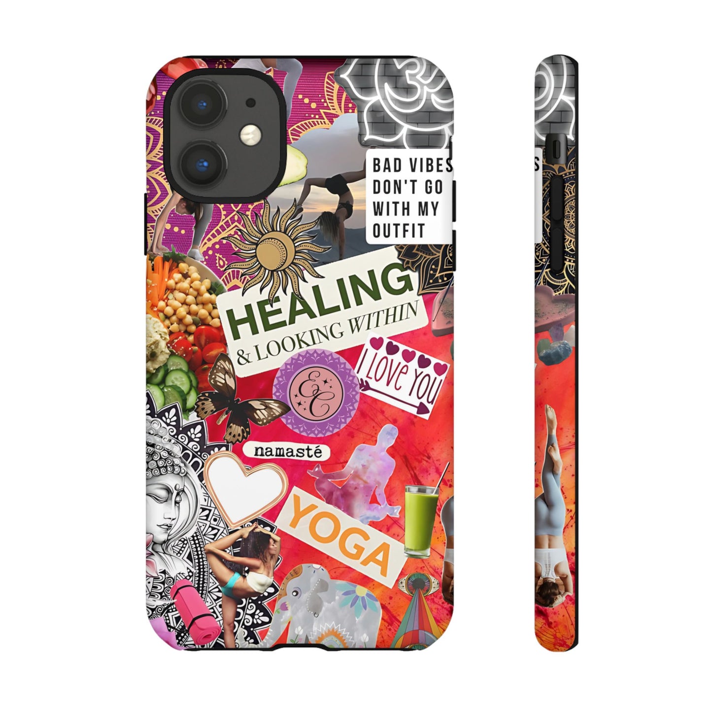 Yoga and Meditation Collage Tough Phone Case