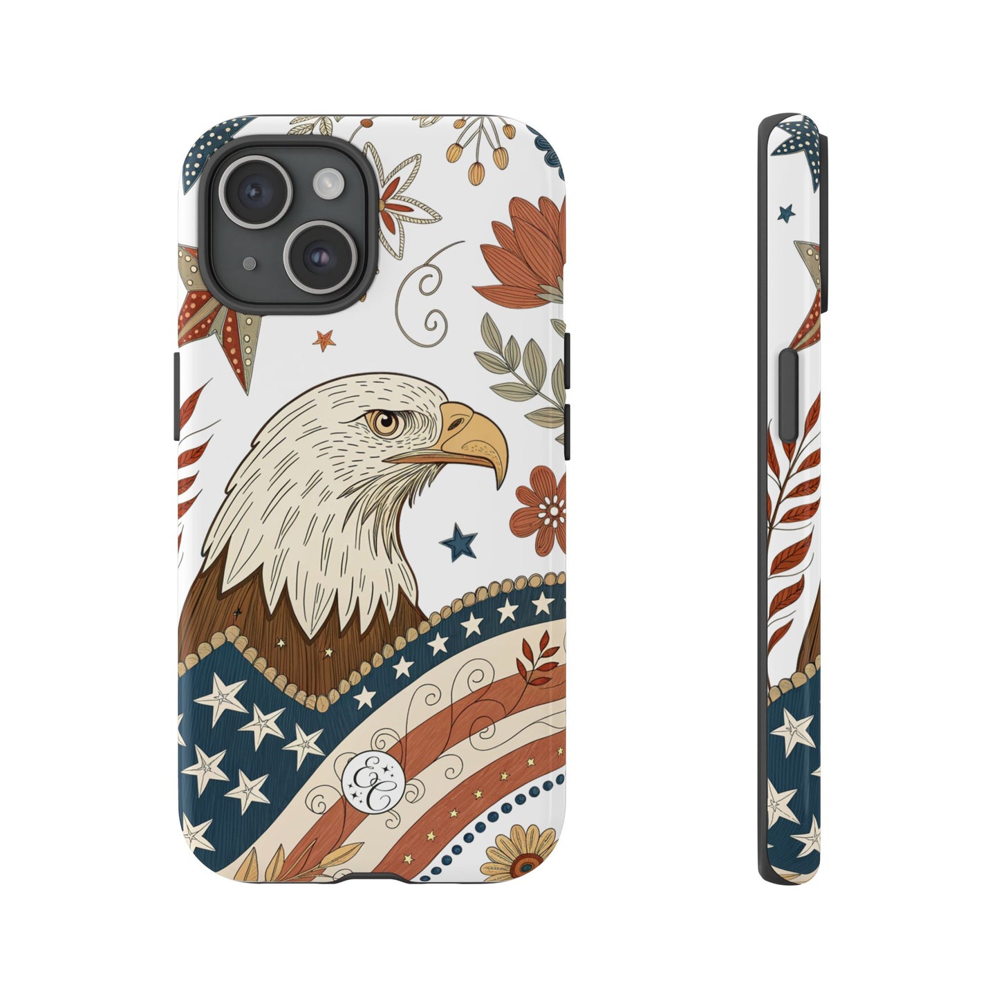 Boho Patriotic Eagle Tough Phone Case