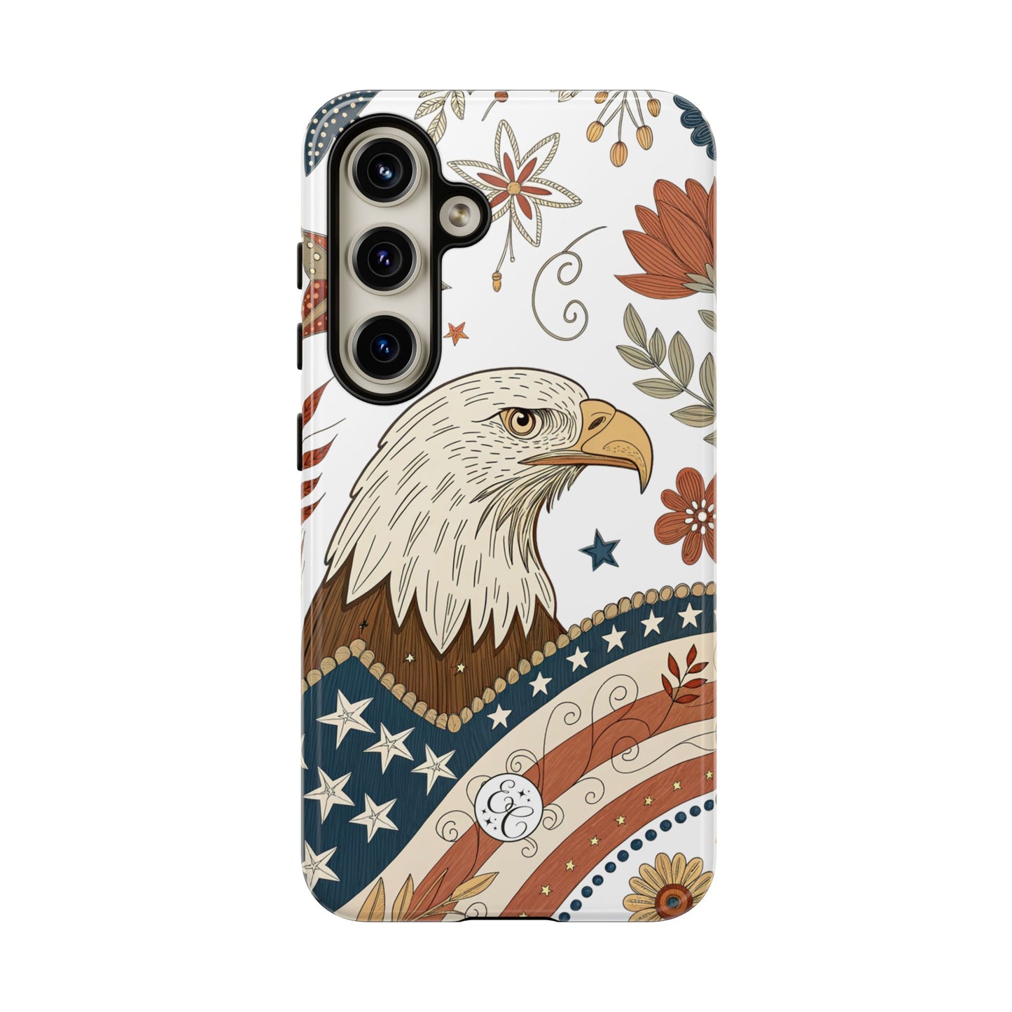 Boho Patriotic Eagle Tough Phone Case