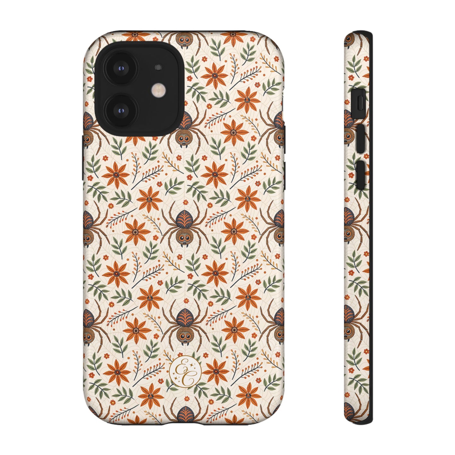 Boho Floral Spider Pattern Tough Phone Case