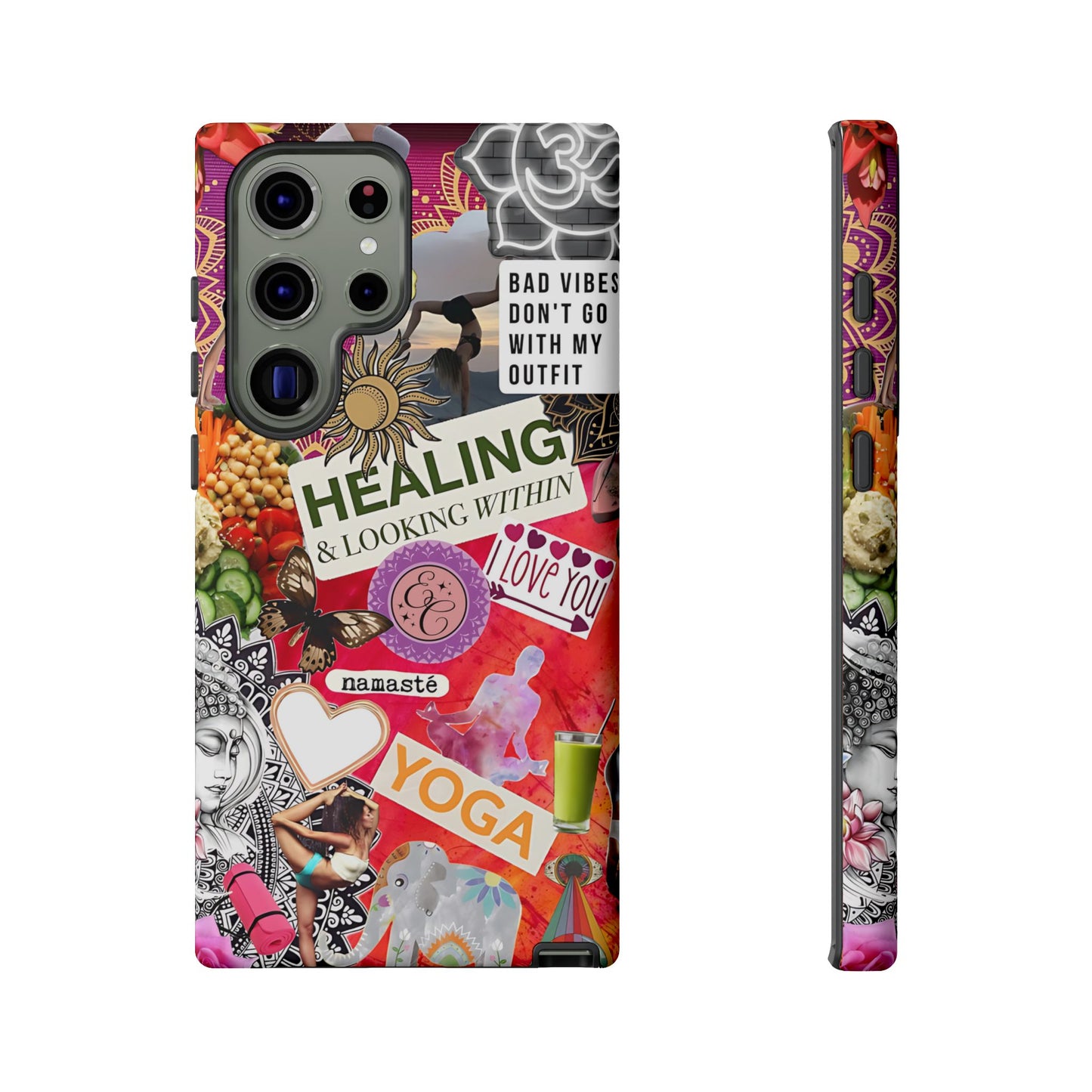 Yoga and Meditation Collage Tough Phone Case