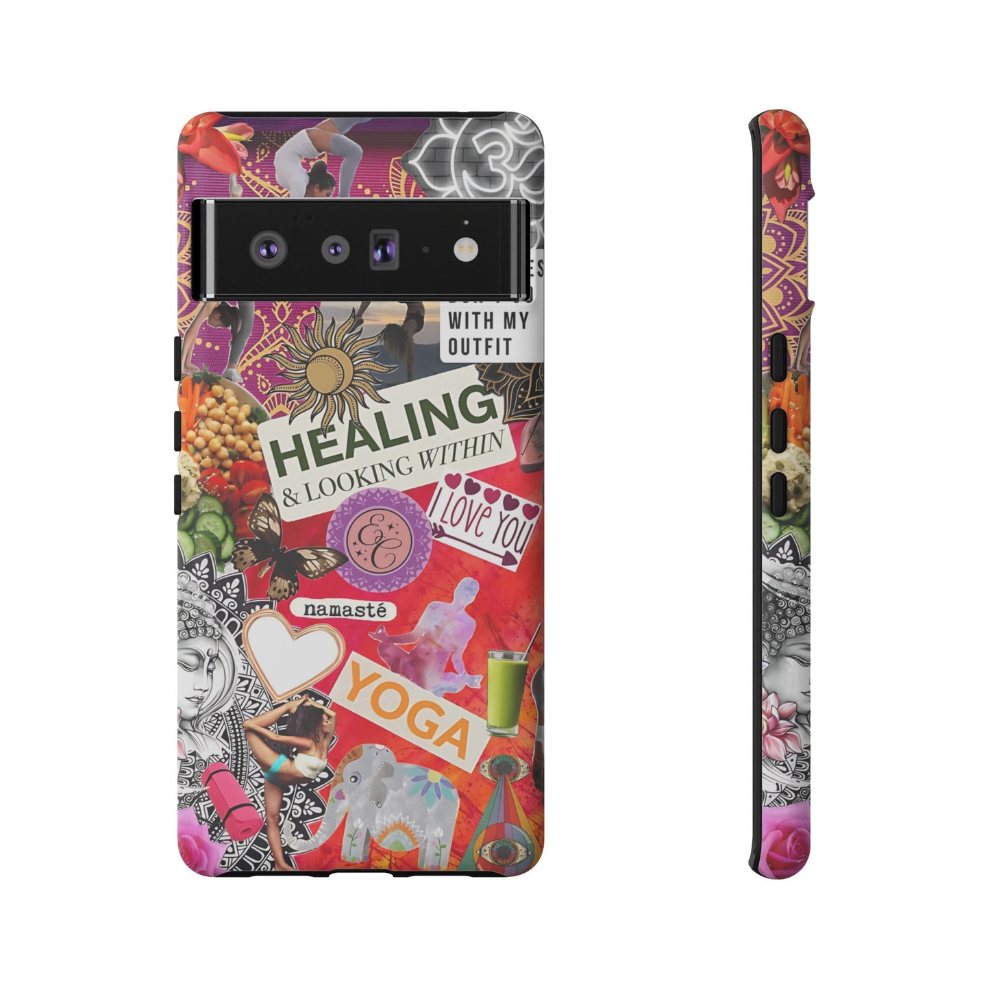 Yoga and Meditation Collage Tough Phone Case