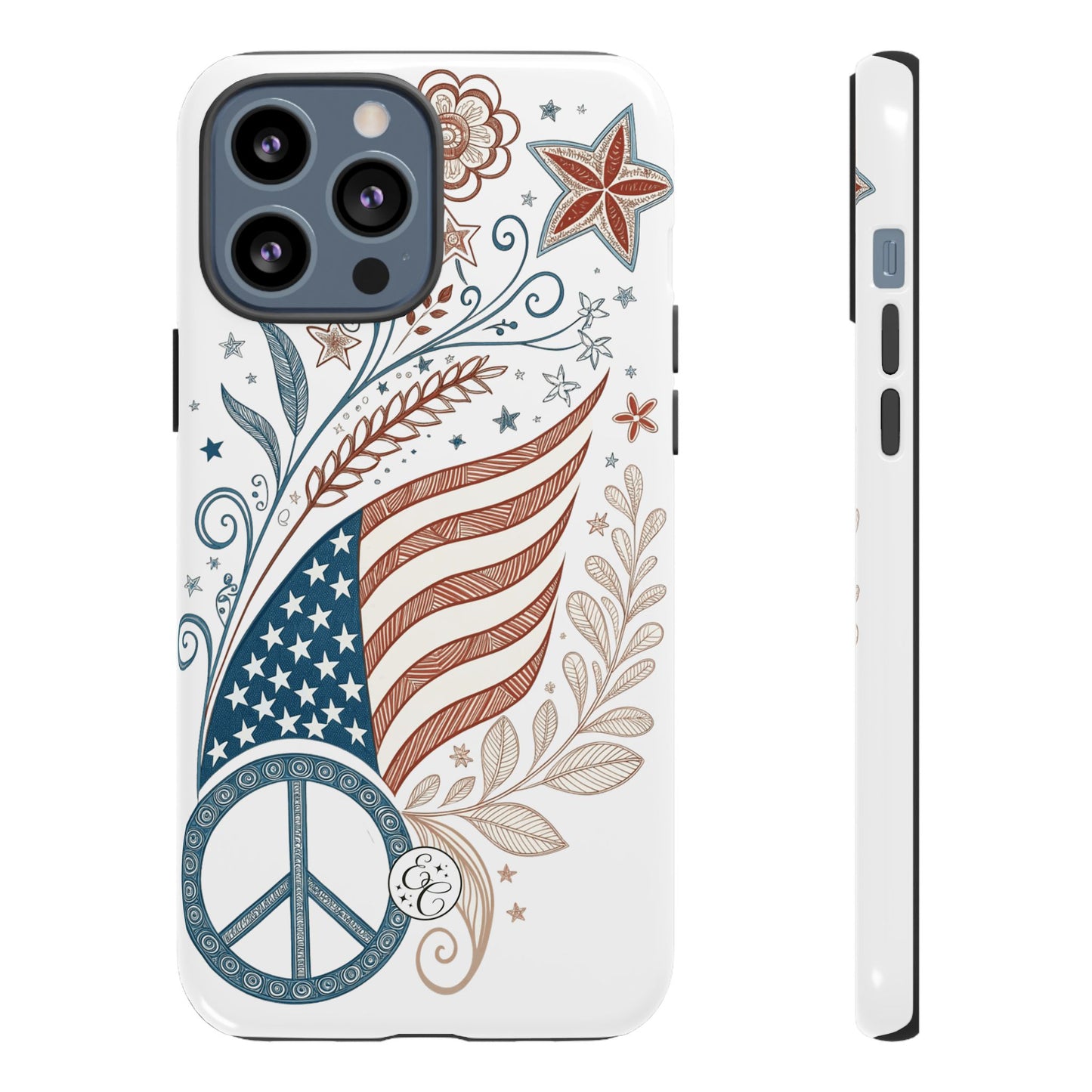 Boho American Flag Tough Phone Case