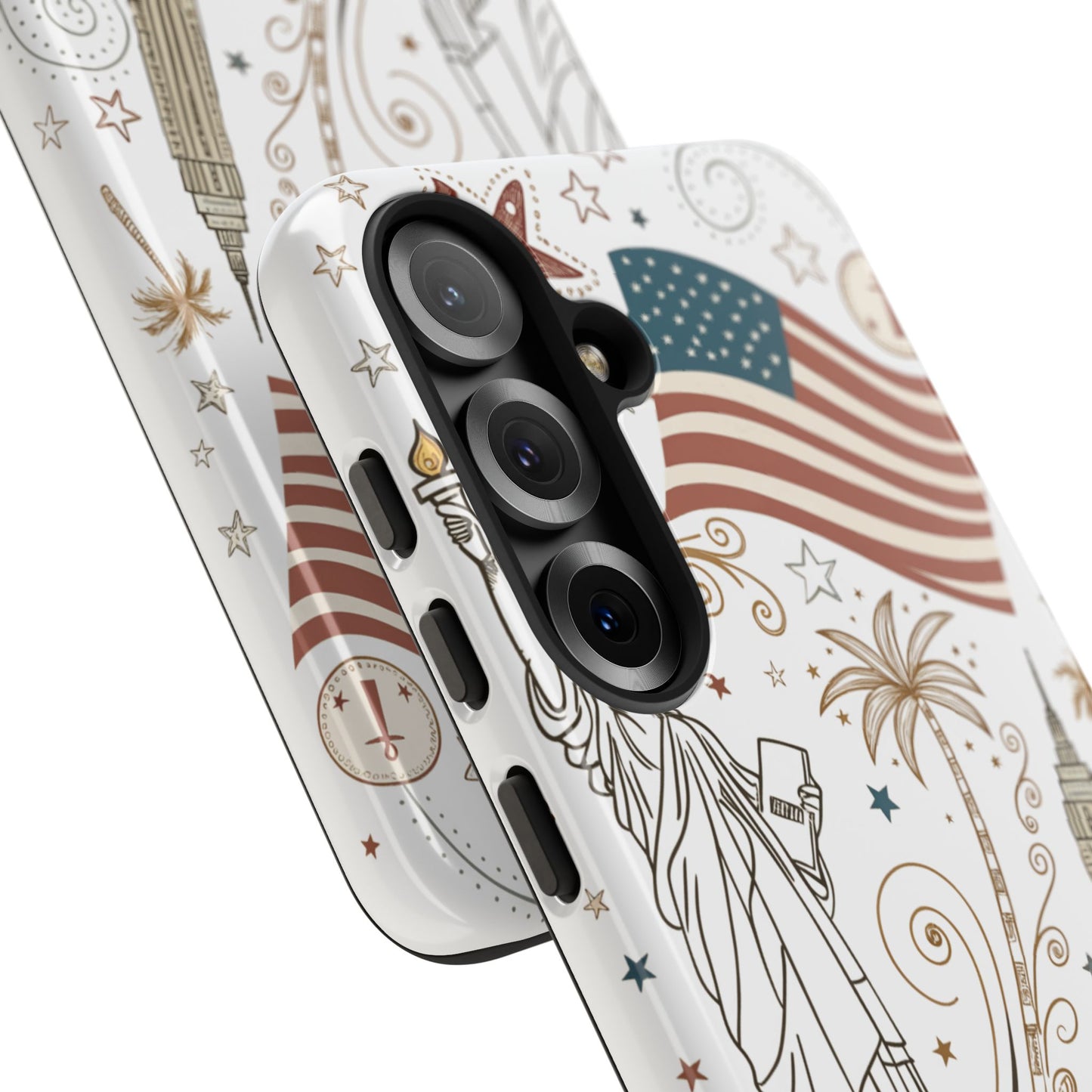 USA Landmarks Boho Doodle Tough Phone Case