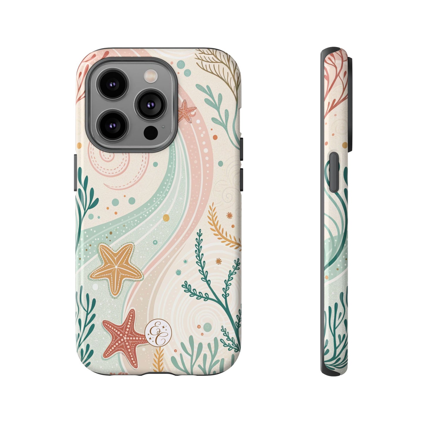 Pink Ocean Boho Doodle Tough Phone Case