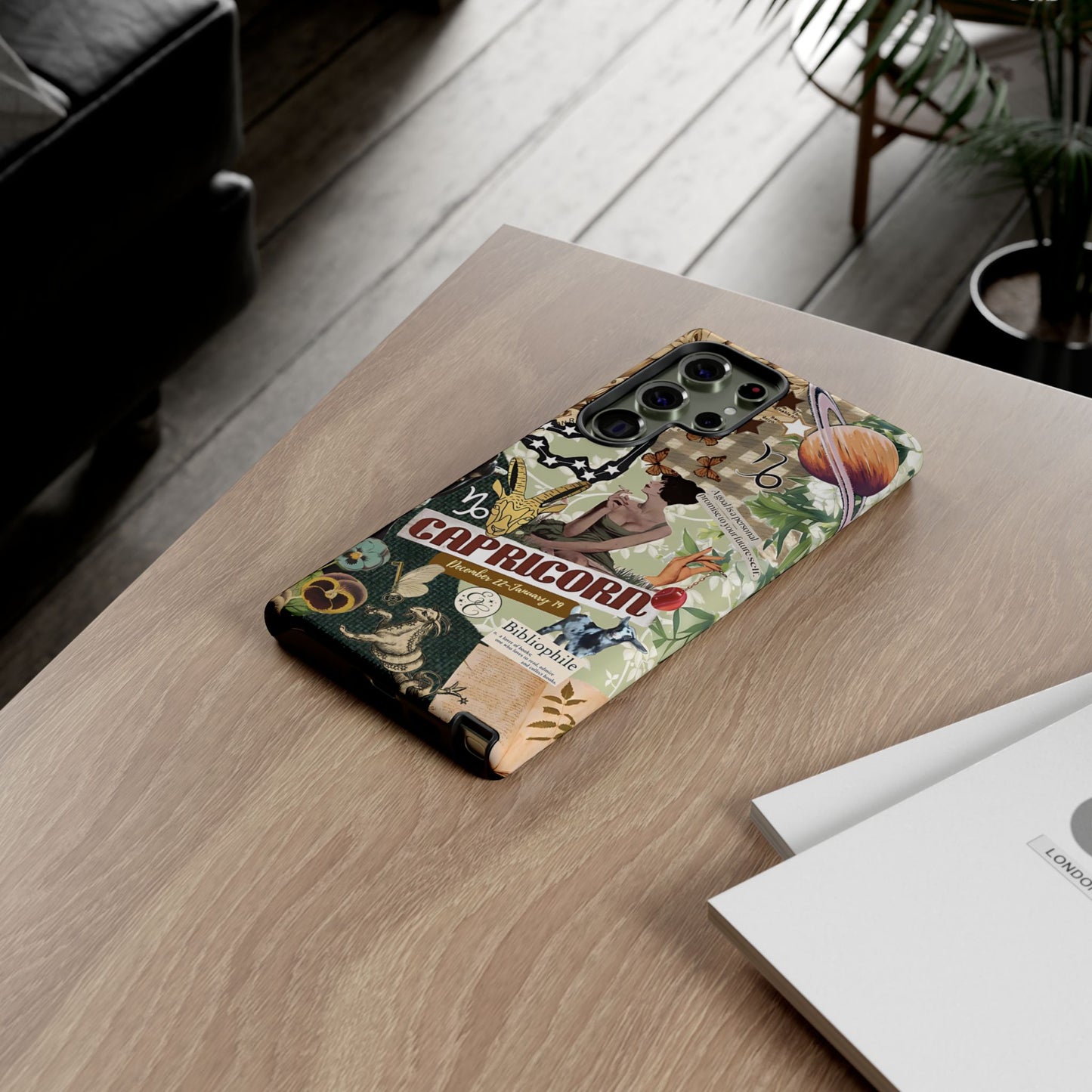Capricorn Retro Zodiac Collage Tough Phone Case
