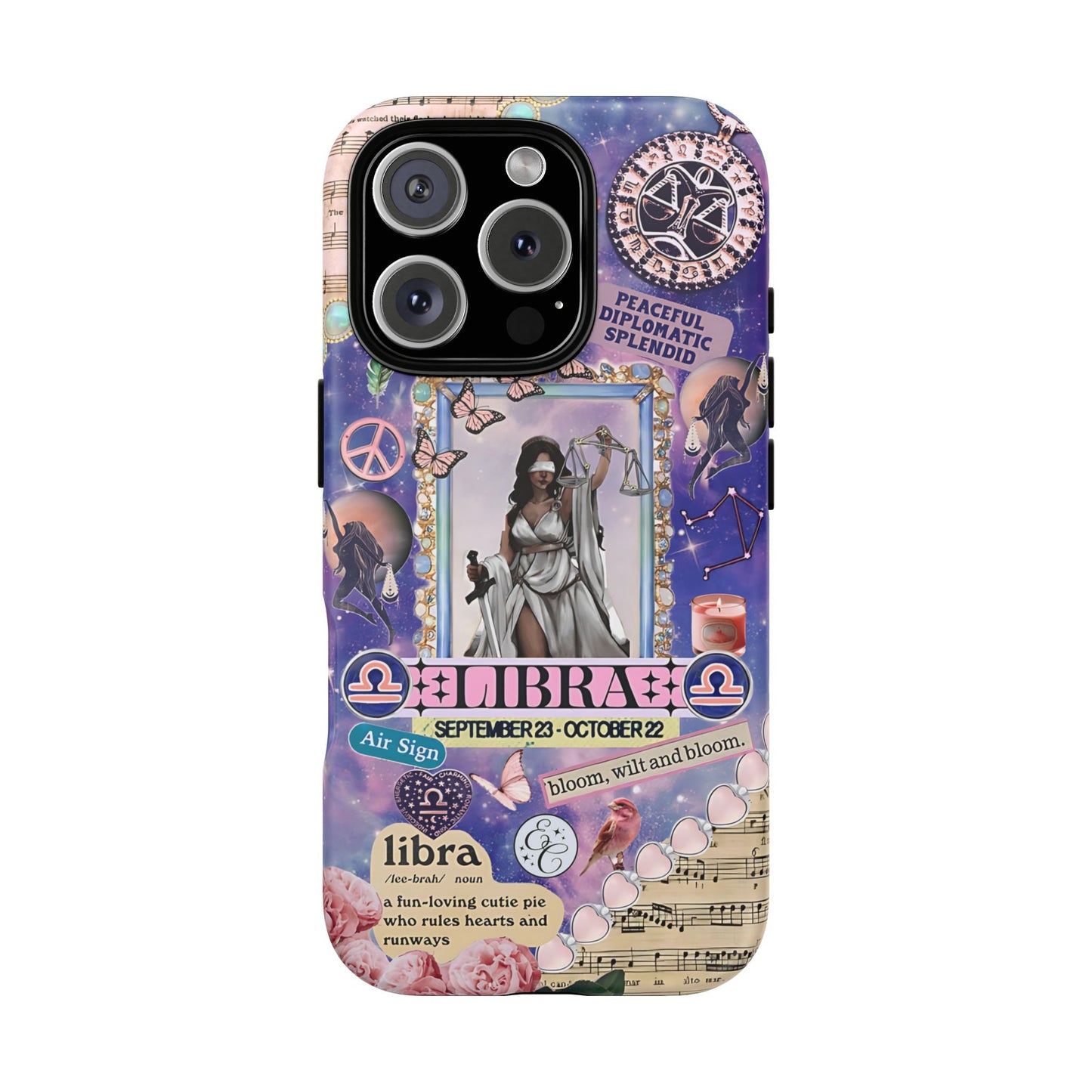 Libra Zodiac Star Sign Tough Phone Case