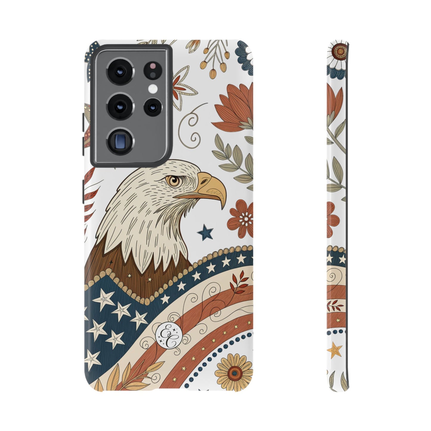 Boho Patriotic Eagle Tough Phone Case