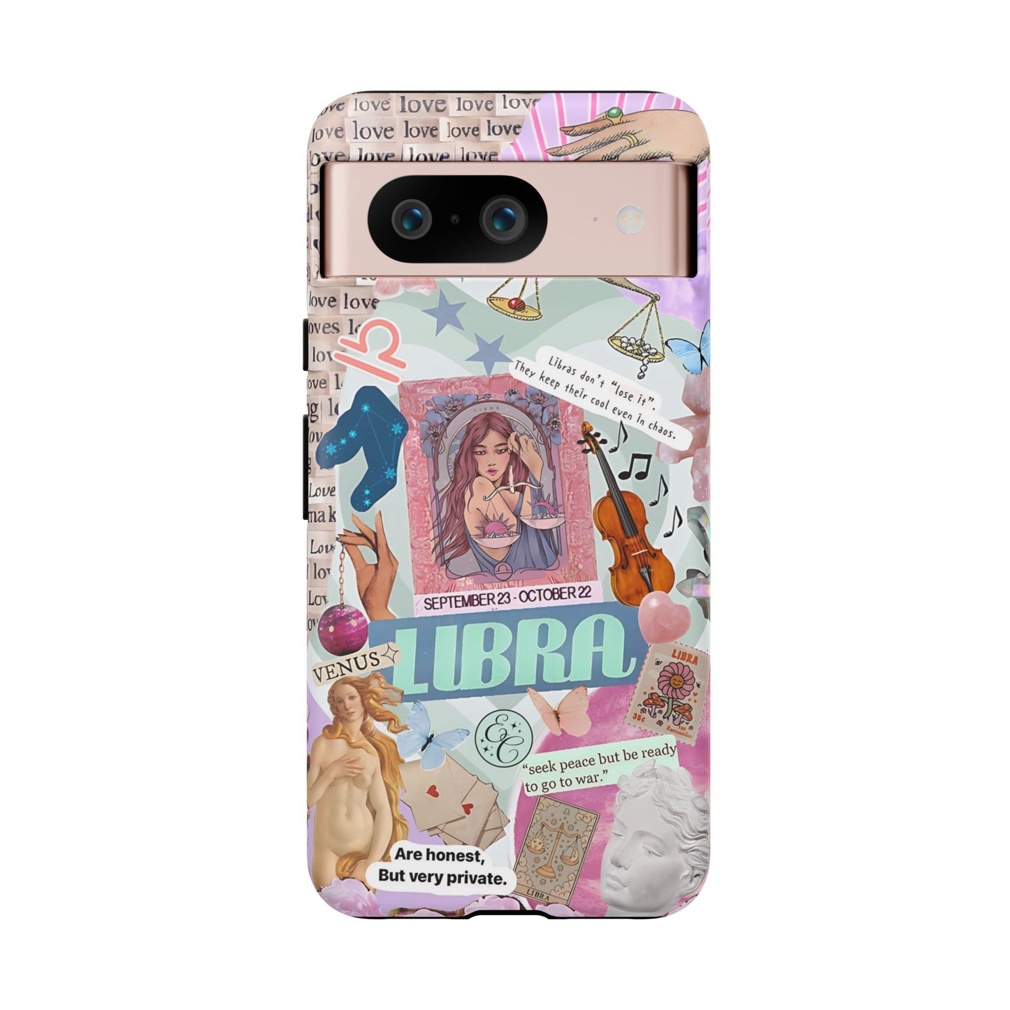 Libra Vintage Zodiac Collage Tough Phone Case