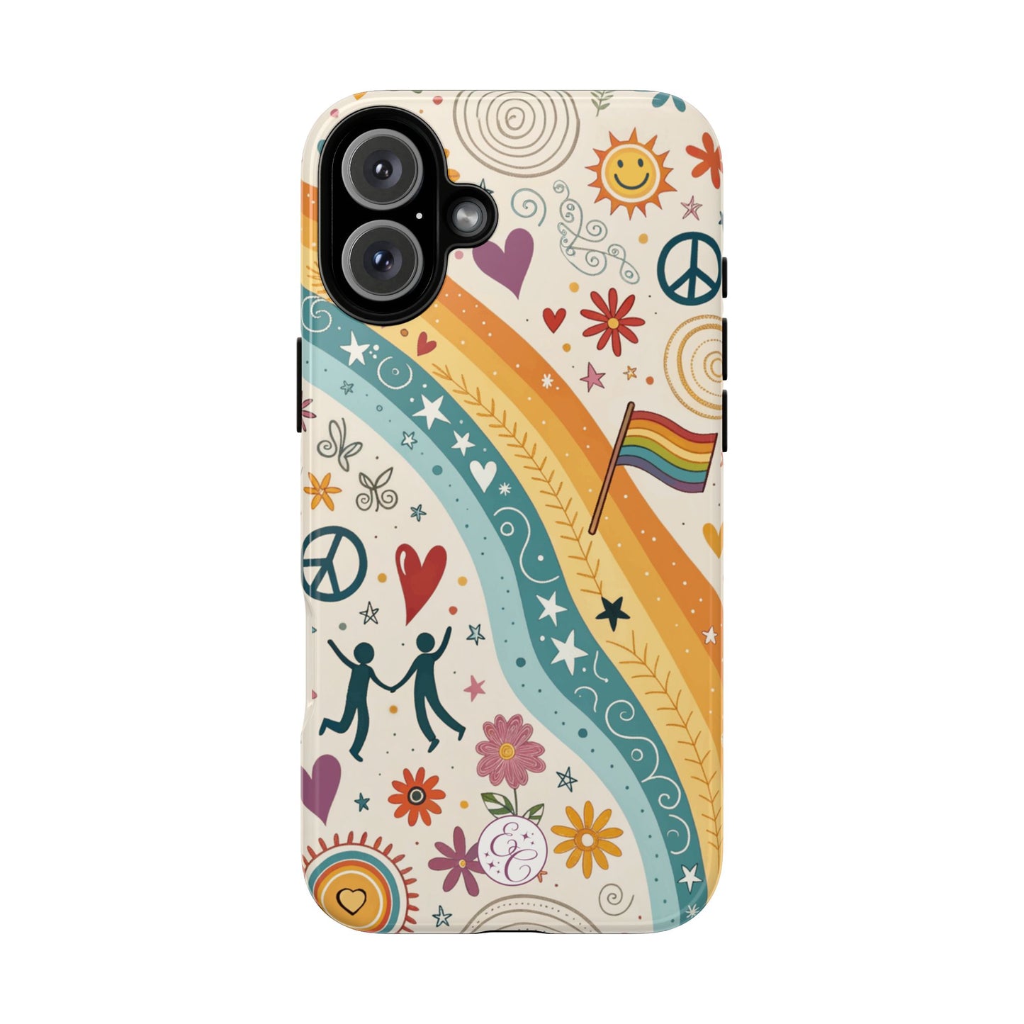 LGTBQ+ Pride Boho Doodle Tough Phone Case