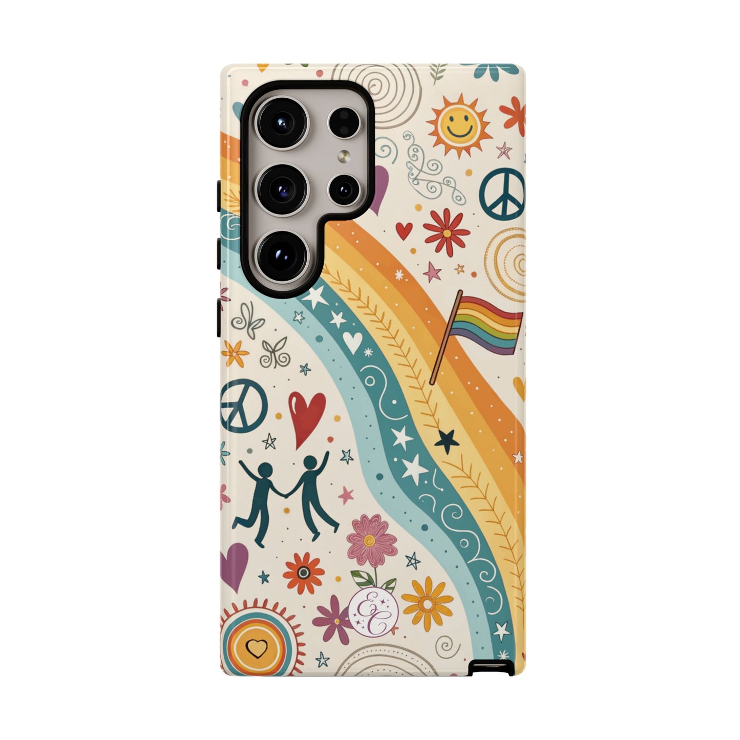 LGTBQ+ Pride Boho Doodle Tough Phone Case