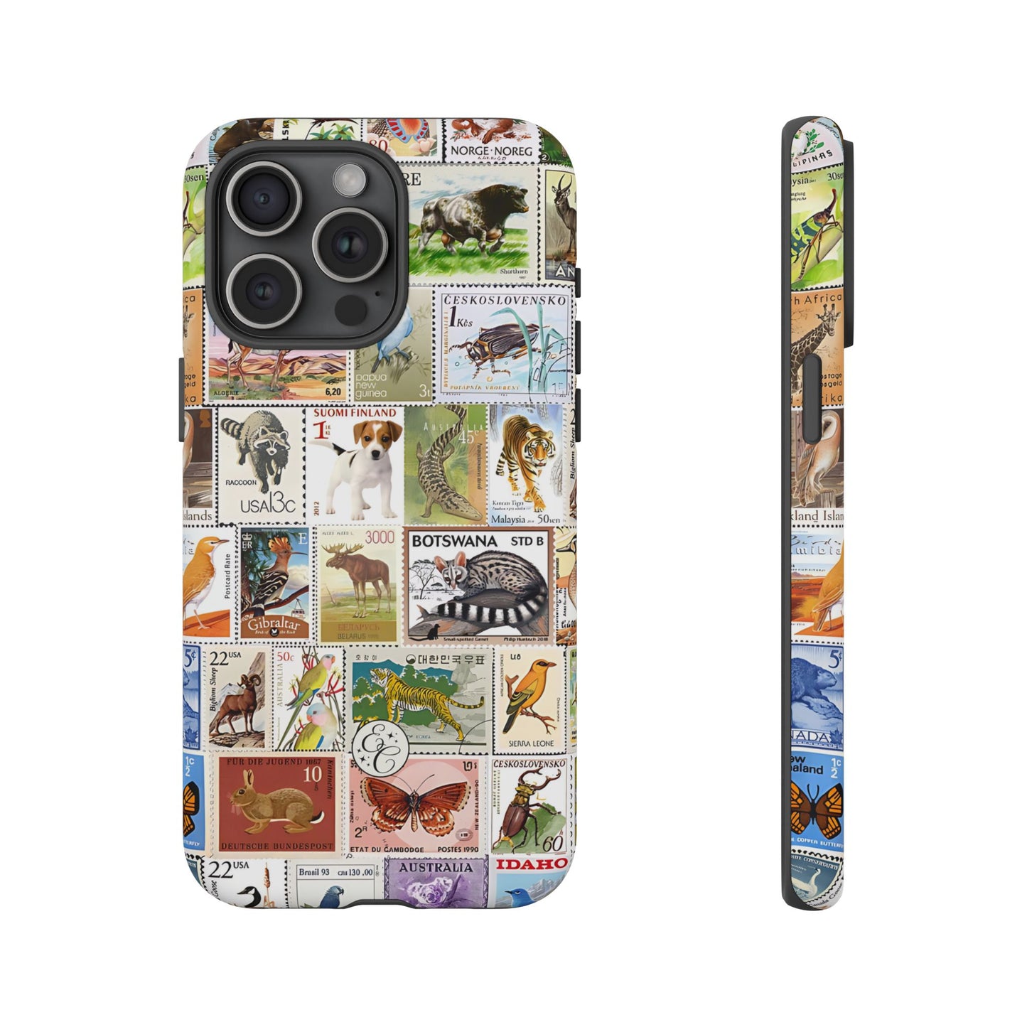 Wildlife Stamp Collage Tough Phone Case