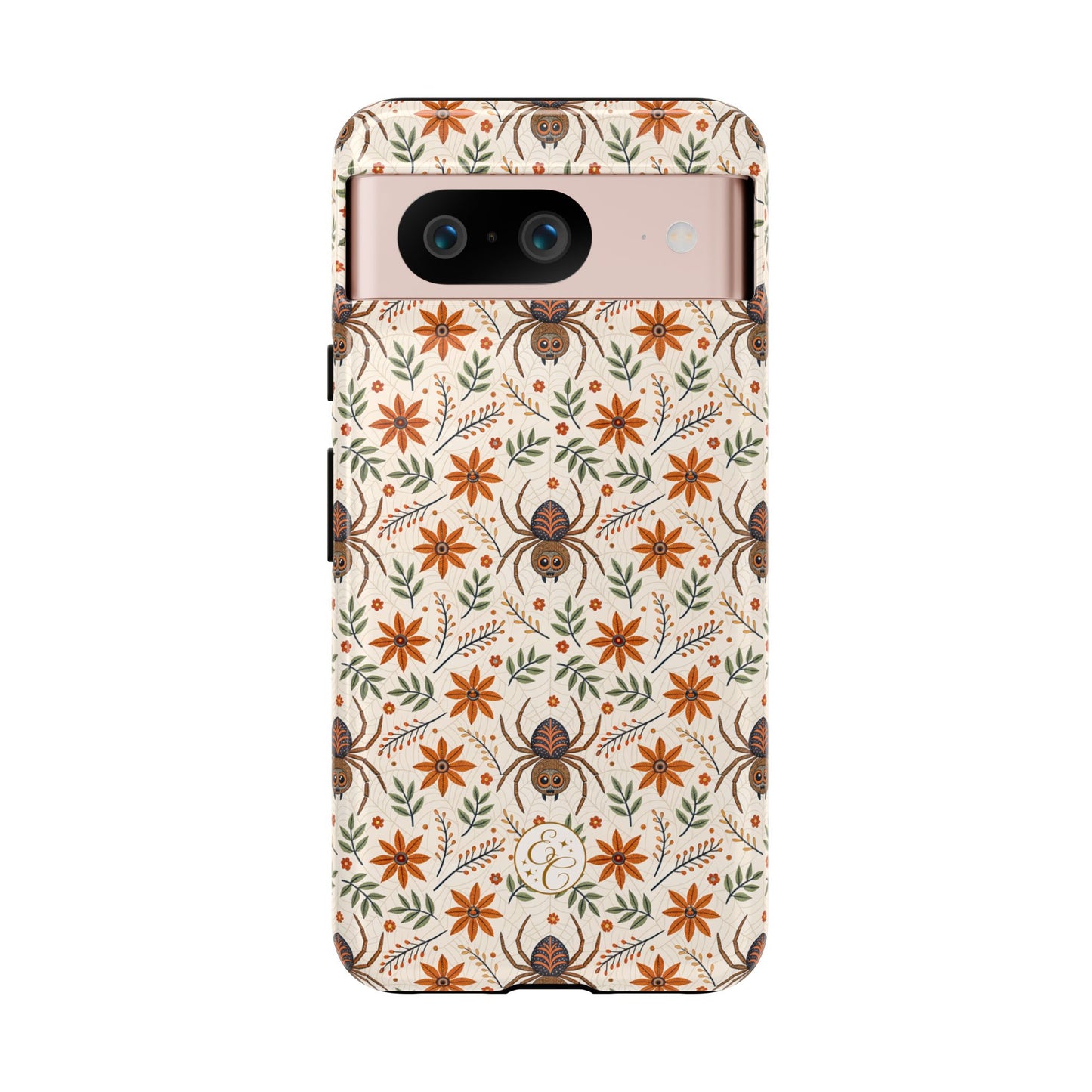 Boho Floral Spider Pattern Tough Phone Case