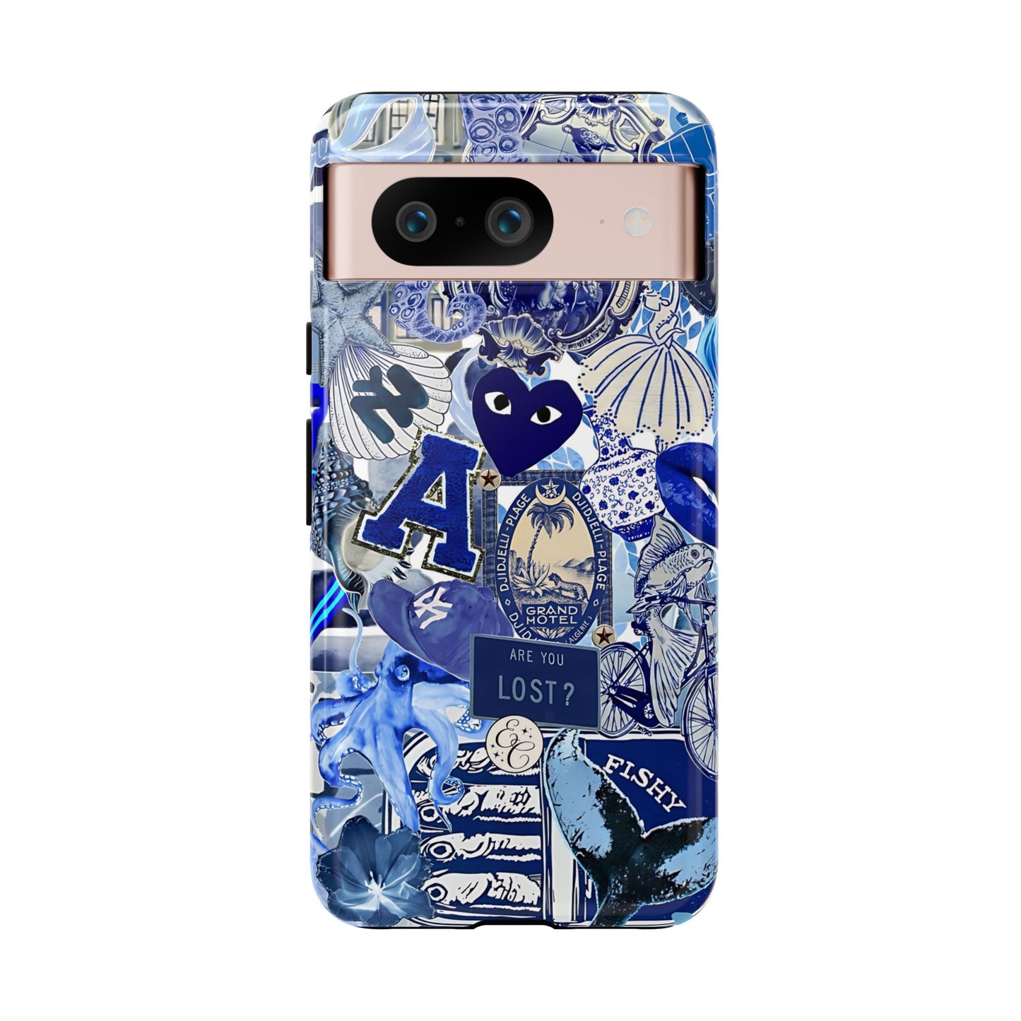 Blue Collage Tough Phone Case