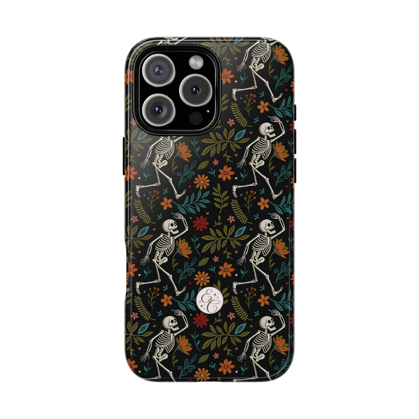 Halloween Boho Skeleton Pattern Tough Phone Case