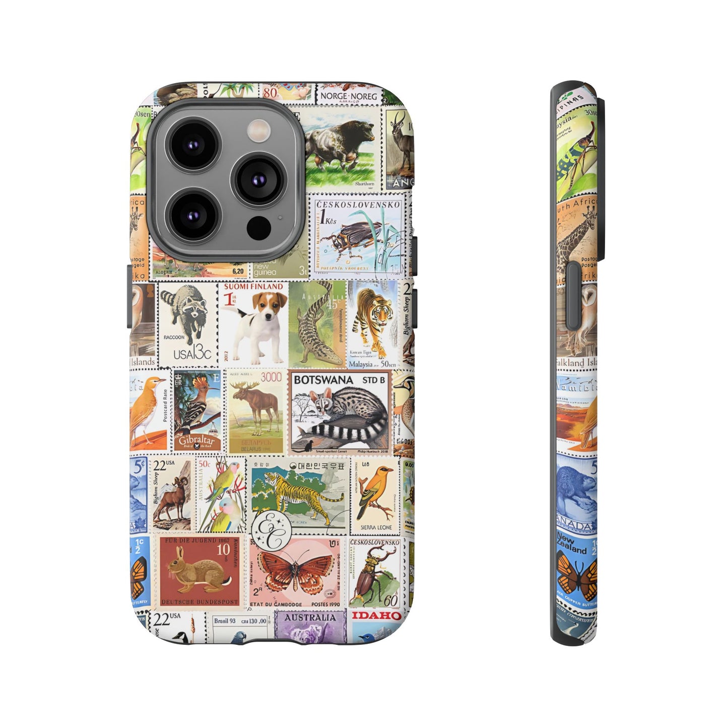 Wildlife Stamp Collage Tough Phone Case