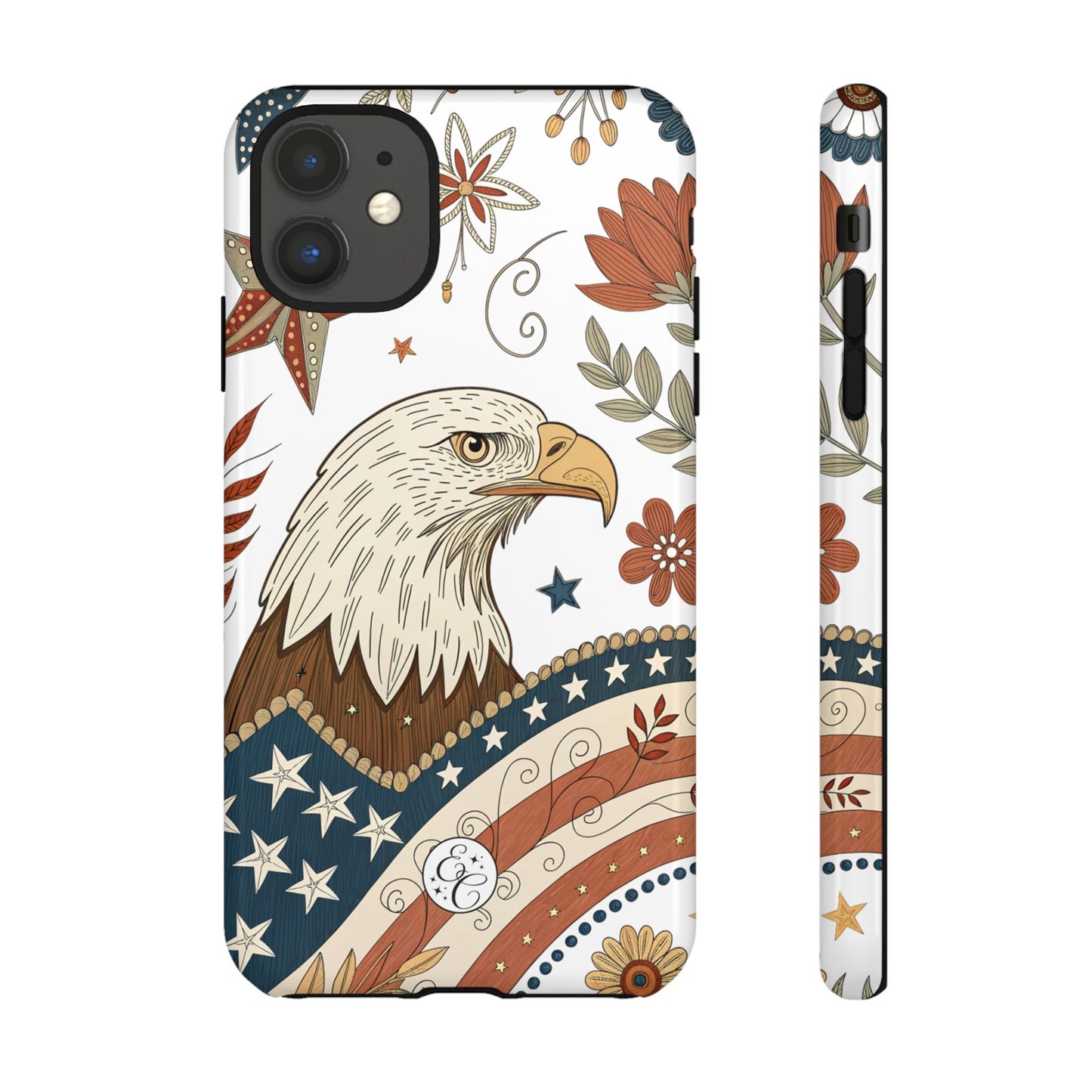 Boho Patriotic Eagle Tough Phone Case