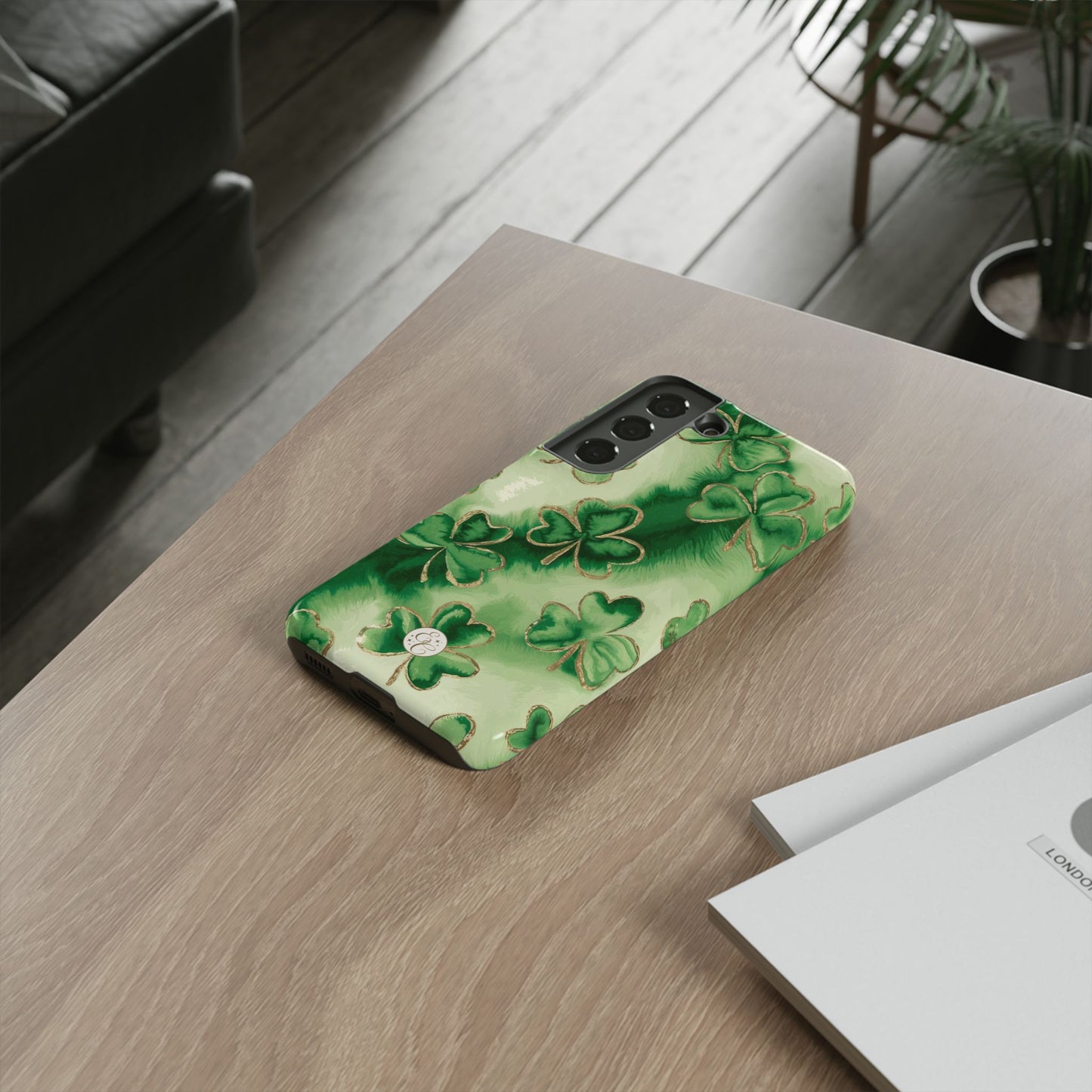 Shamrock Watercolor Pattern Tough Phone Case