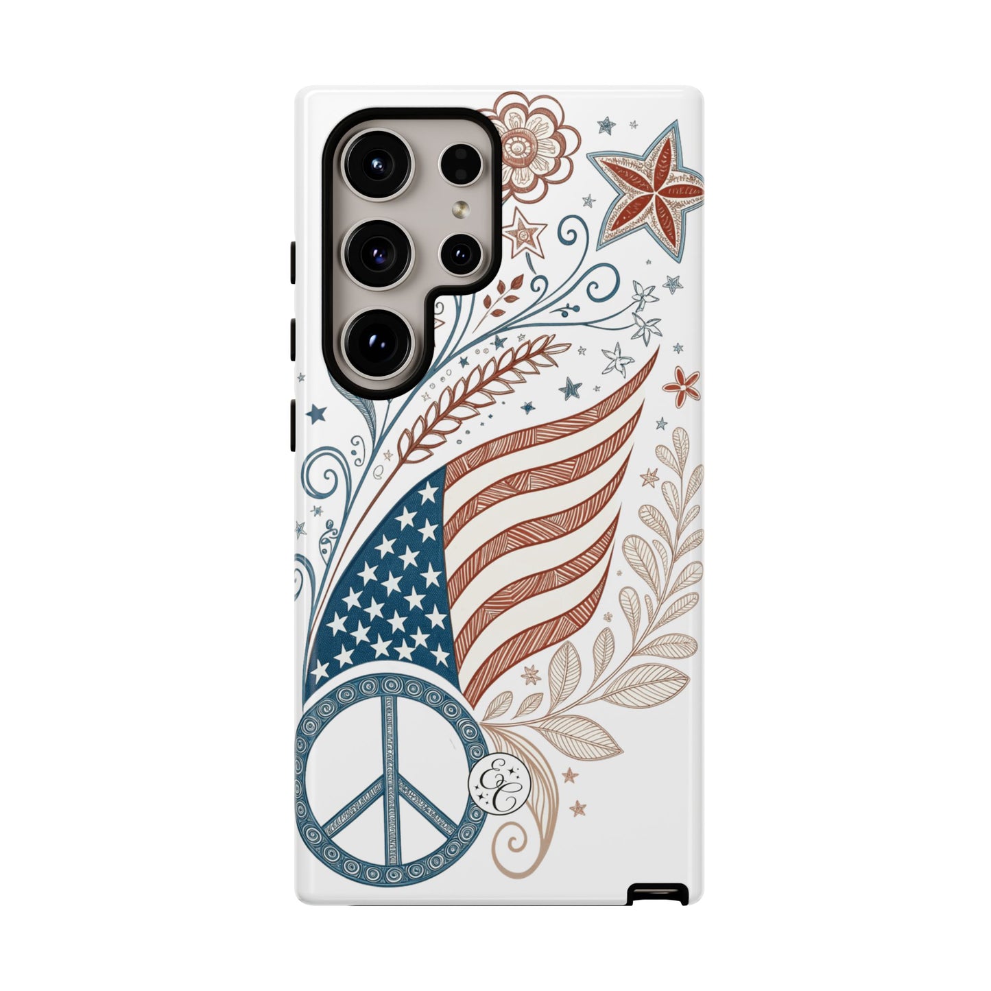 Boho American Flag Tough Phone Case