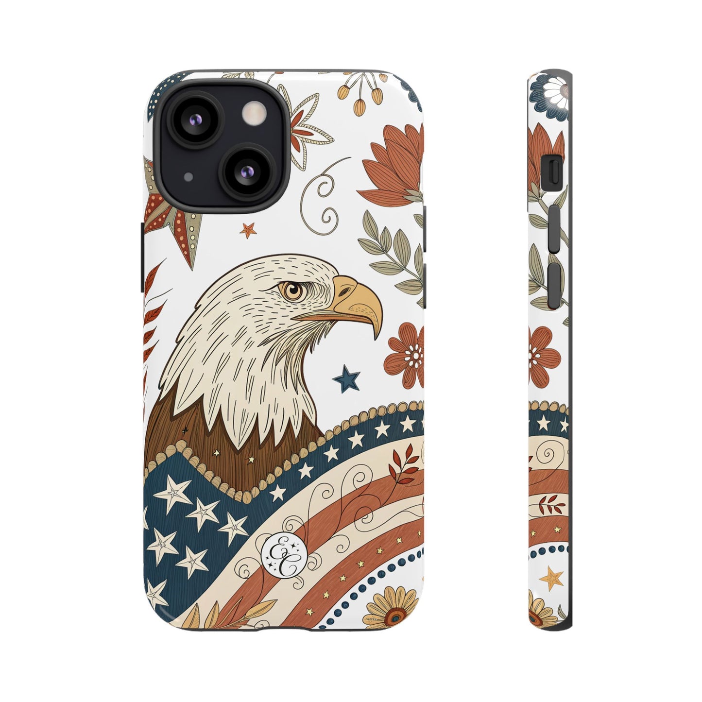 Boho Patriotic Eagle Tough Phone Case