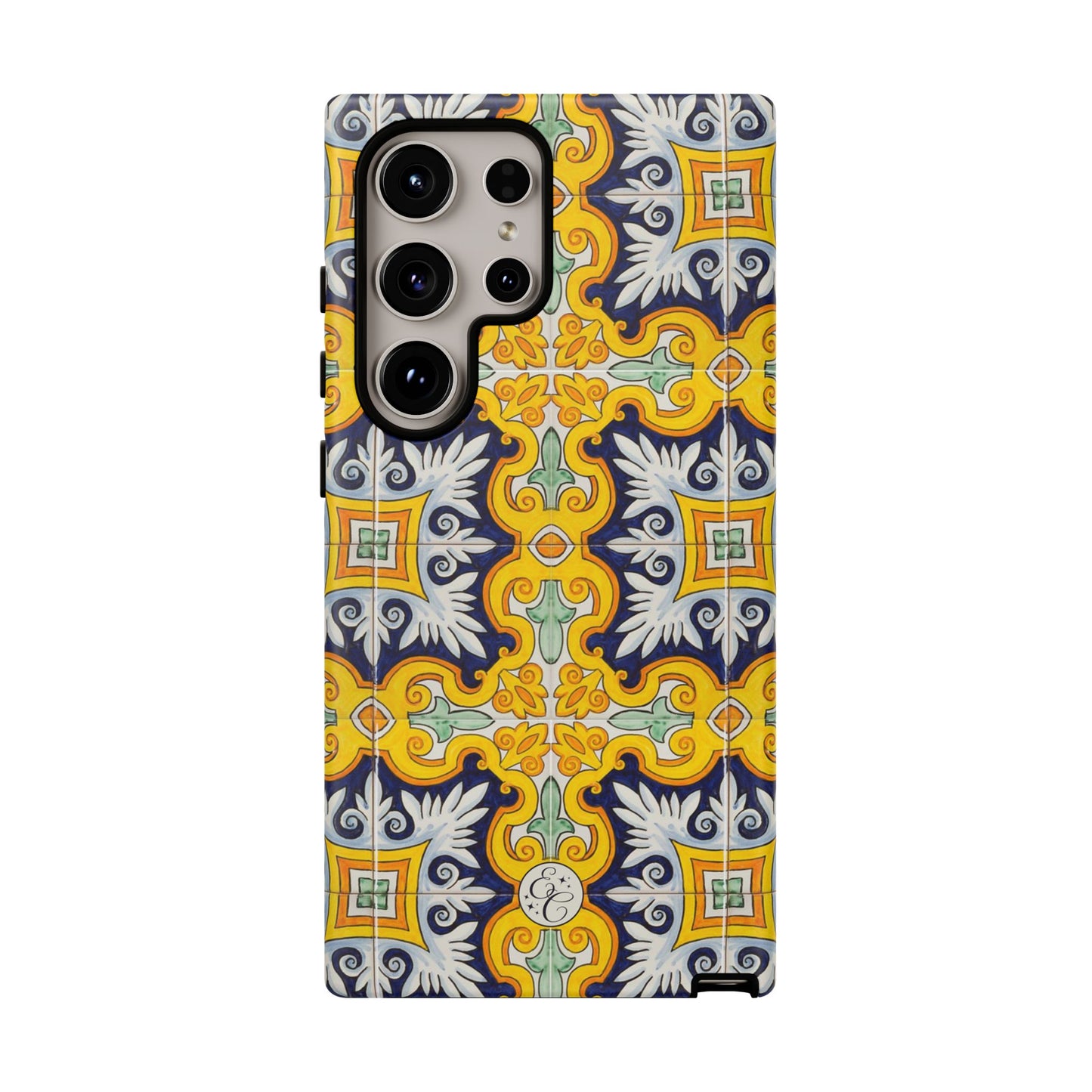 Vintage Floral Tile Tough Phone Case