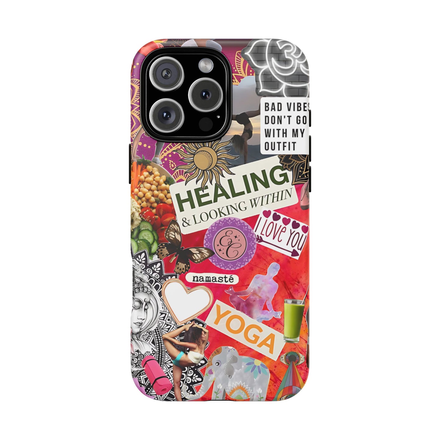 Yoga and Meditation Collage Tough Phone Case