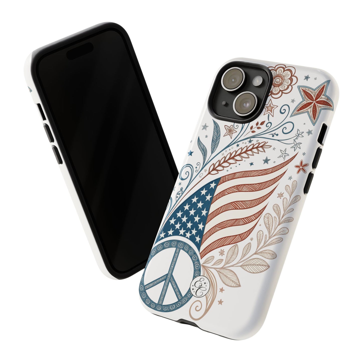 Boho American Flag Tough Phone Case