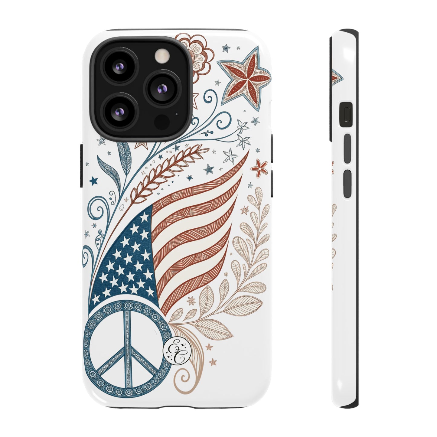 Boho American Flag Tough Phone Case