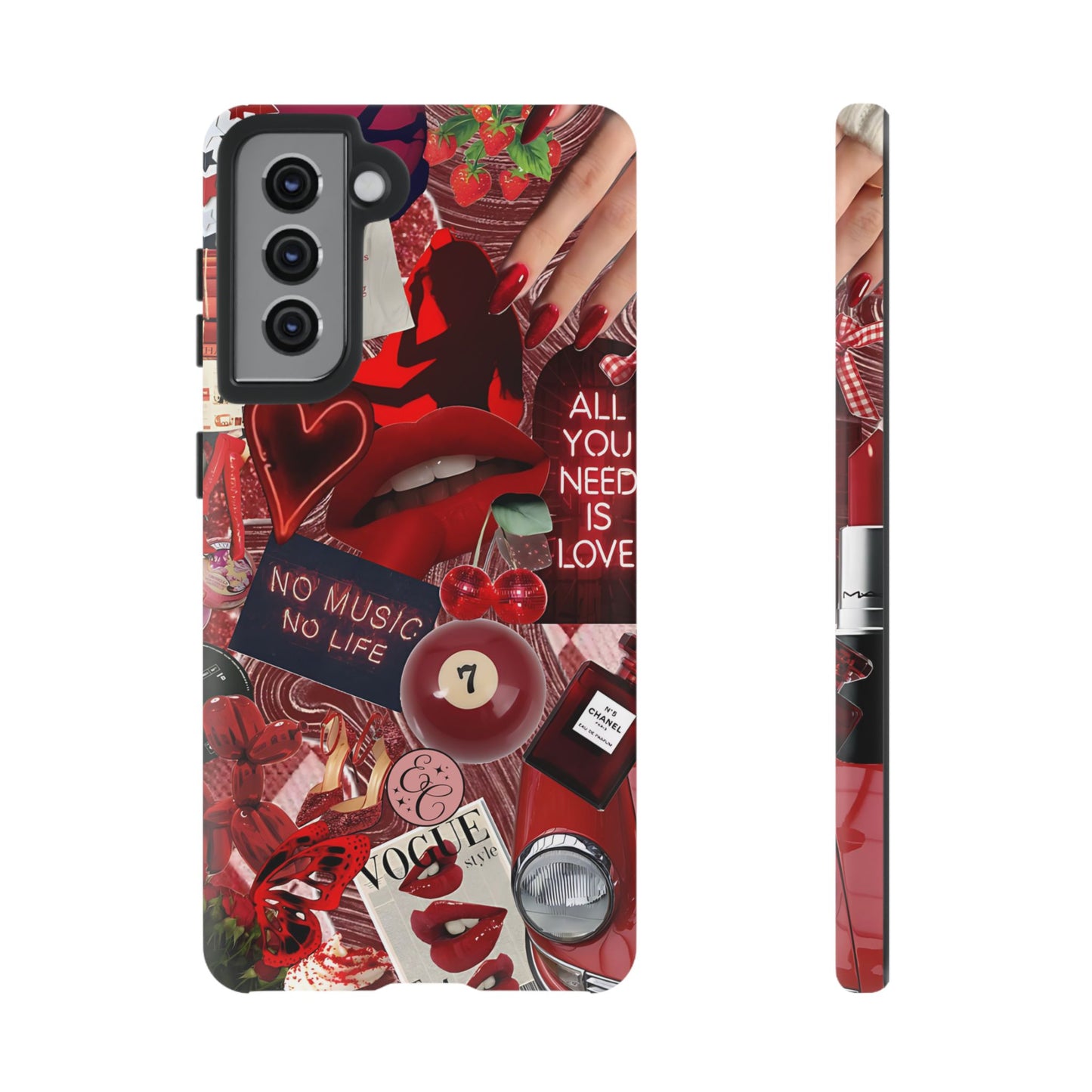 Red Aesthetic Collage Tough Phone Case