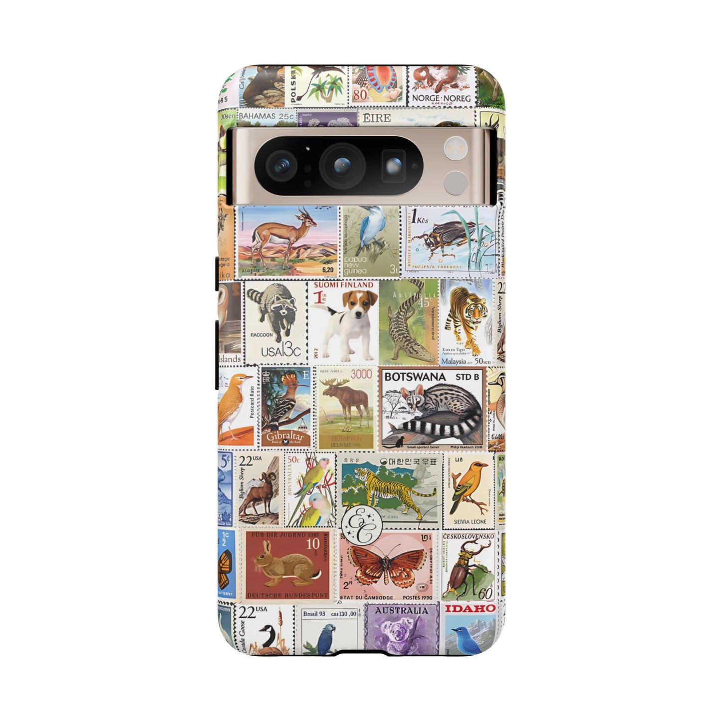 Wildlife Stamp Collage Tough Phone Case