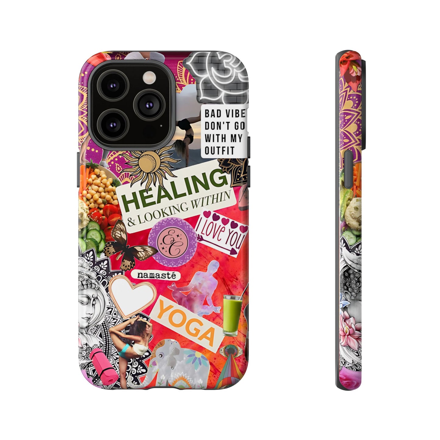 Yoga and Meditation Collage Tough Phone Case