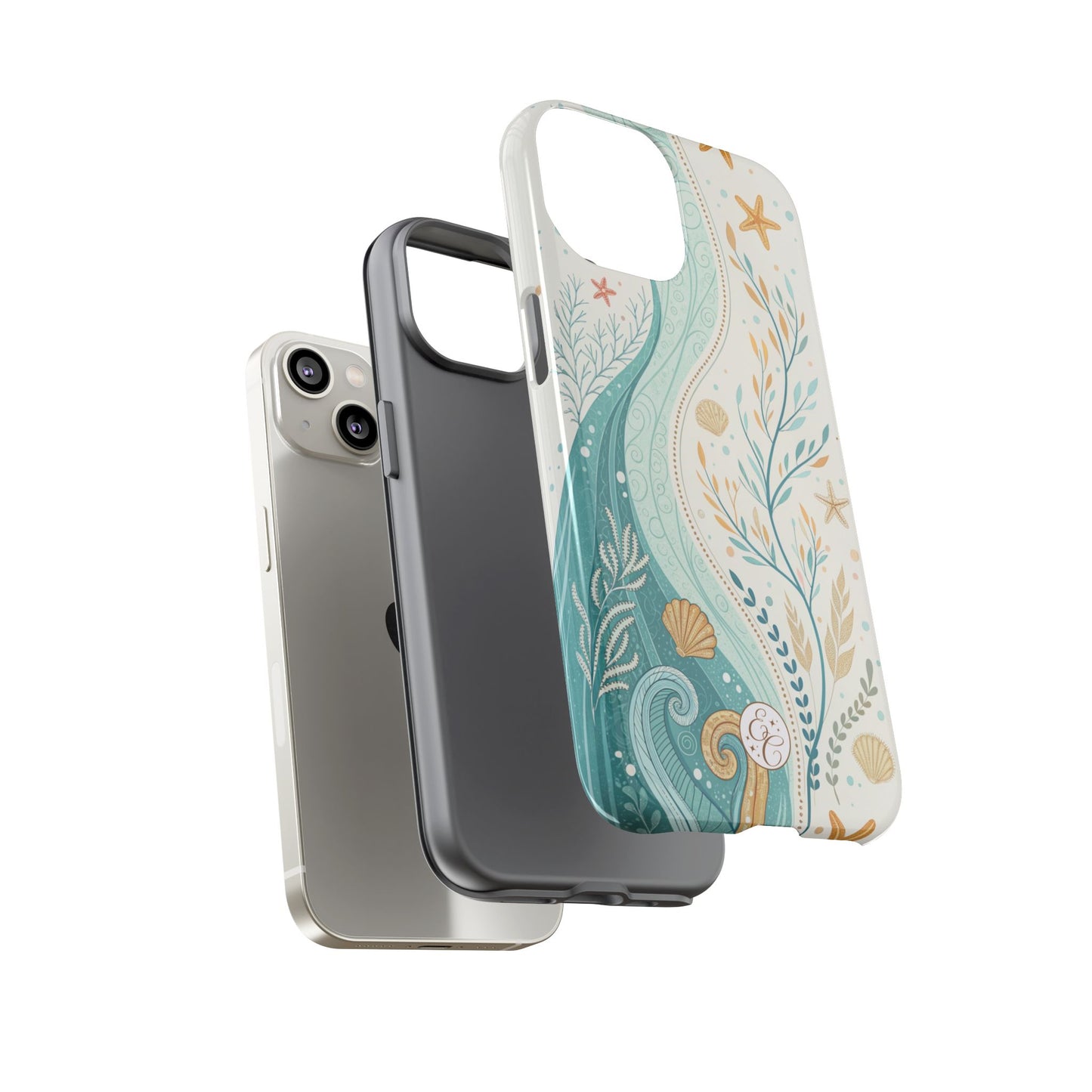 Ocean Boho Doodle Tough Phone Case