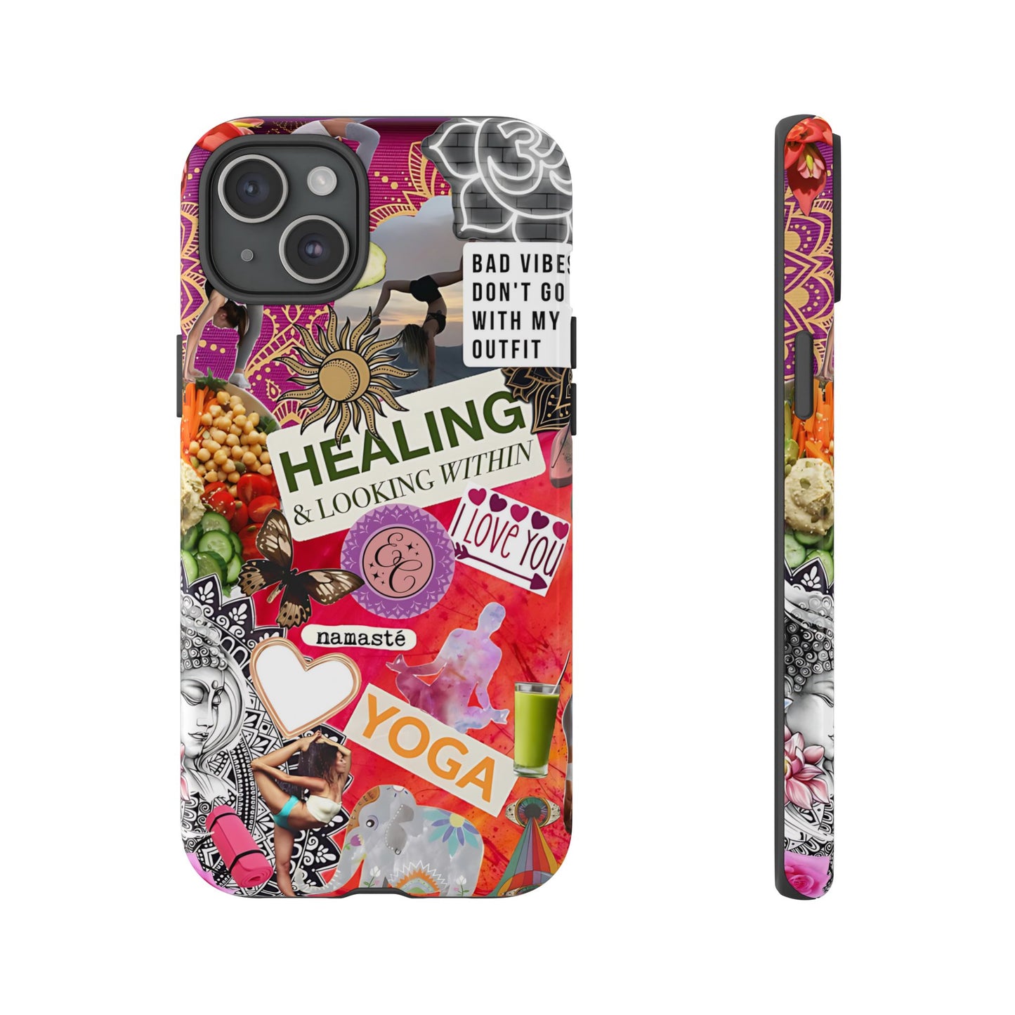 Yoga and Meditation Collage Tough Phone Case