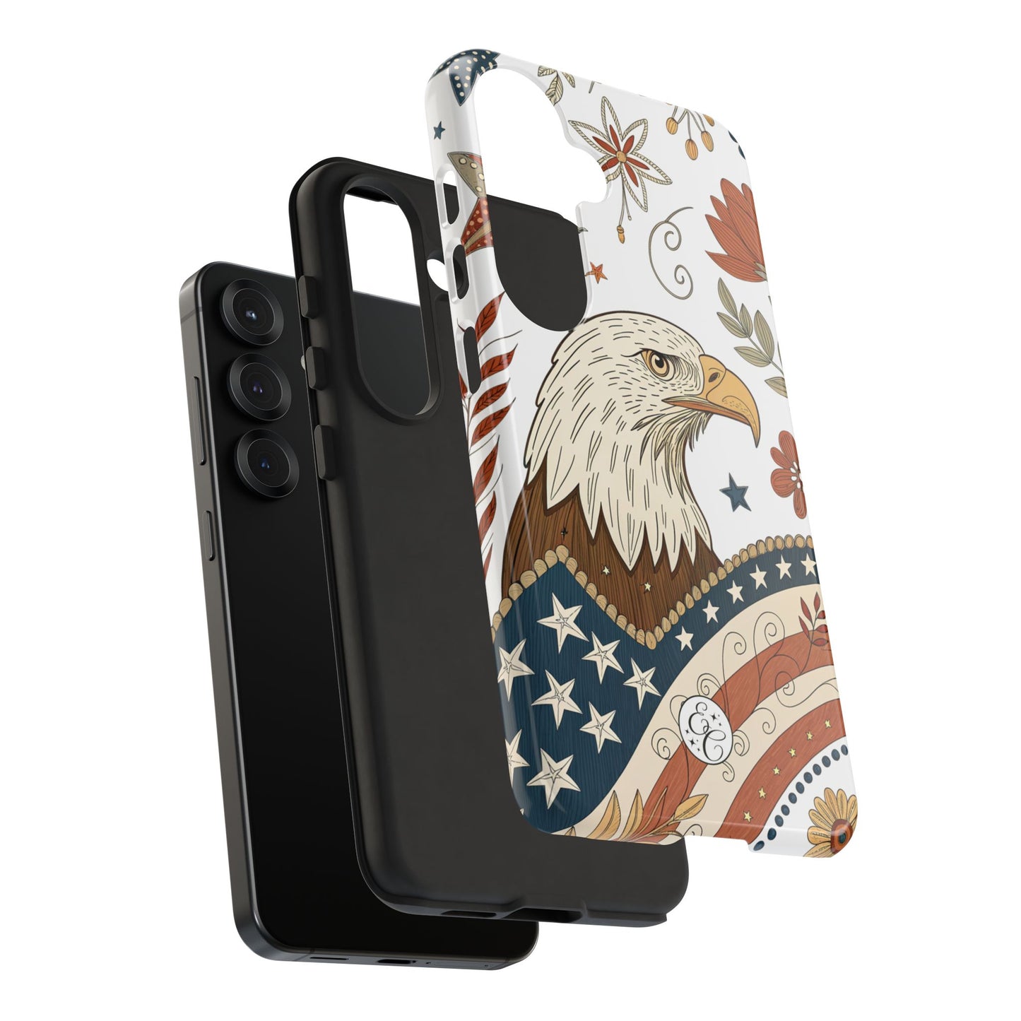 Boho Patriotic Eagle Tough Phone Case