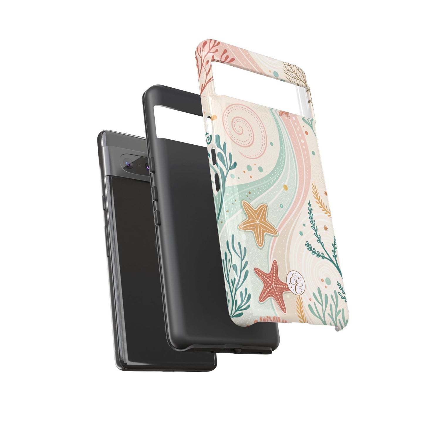 Pink Ocean Boho Doodle Tough Phone Case