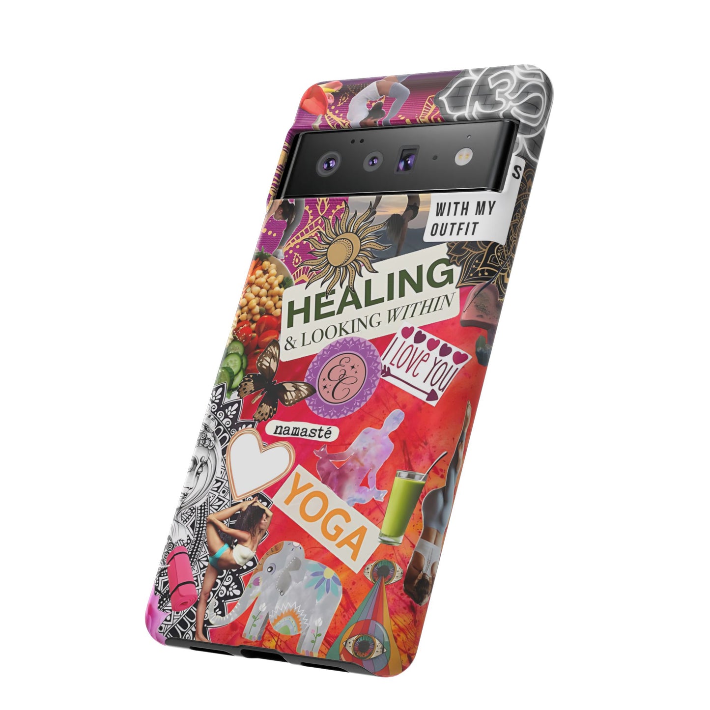 Yoga and Meditation Collage Tough Phone Case
