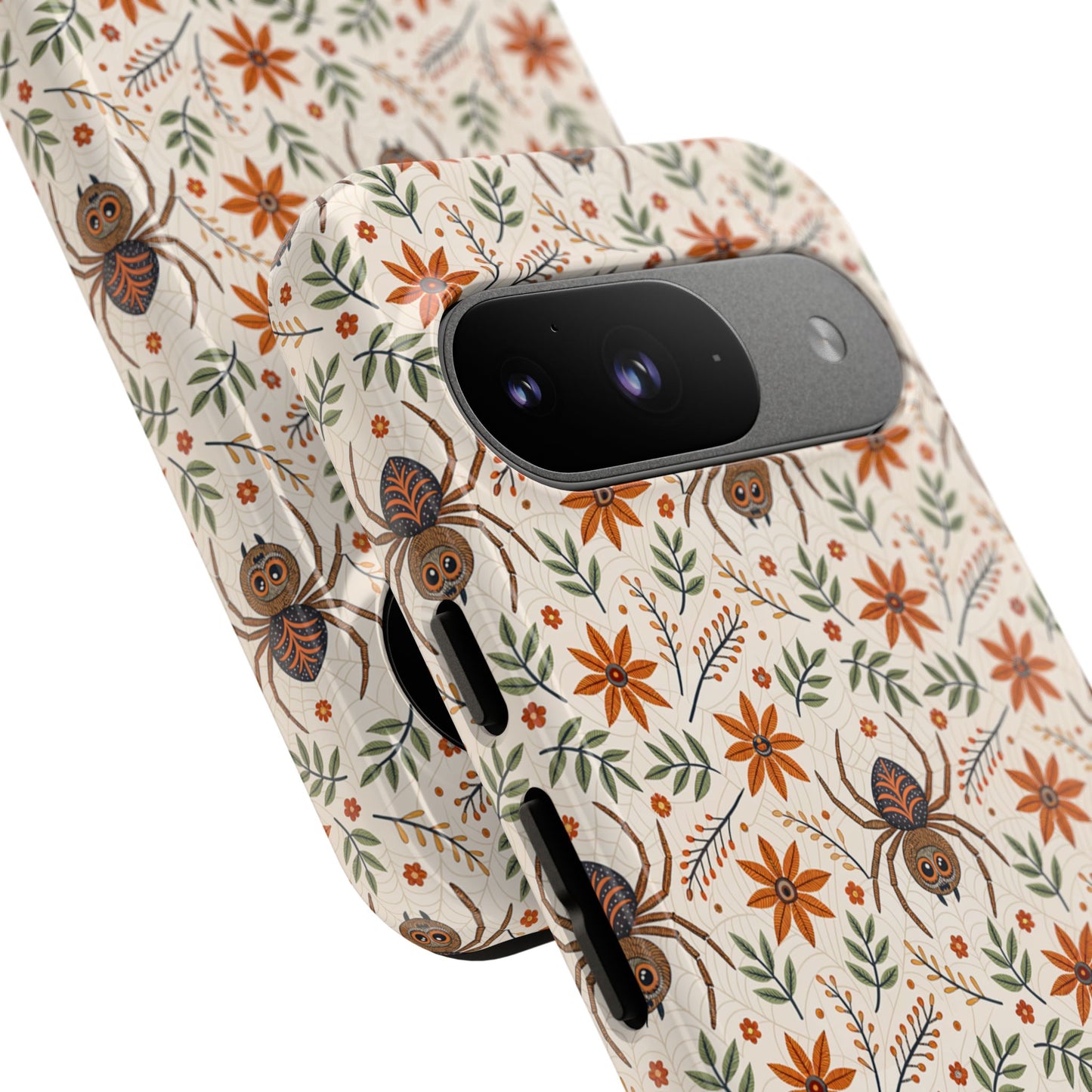 Boho Floral Spider Pattern Tough Phone Case