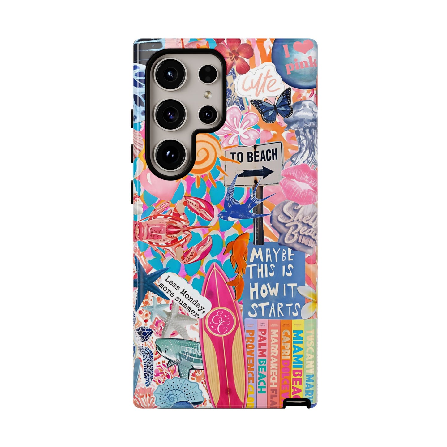 Colorful Beach Collage Tough Phone Case