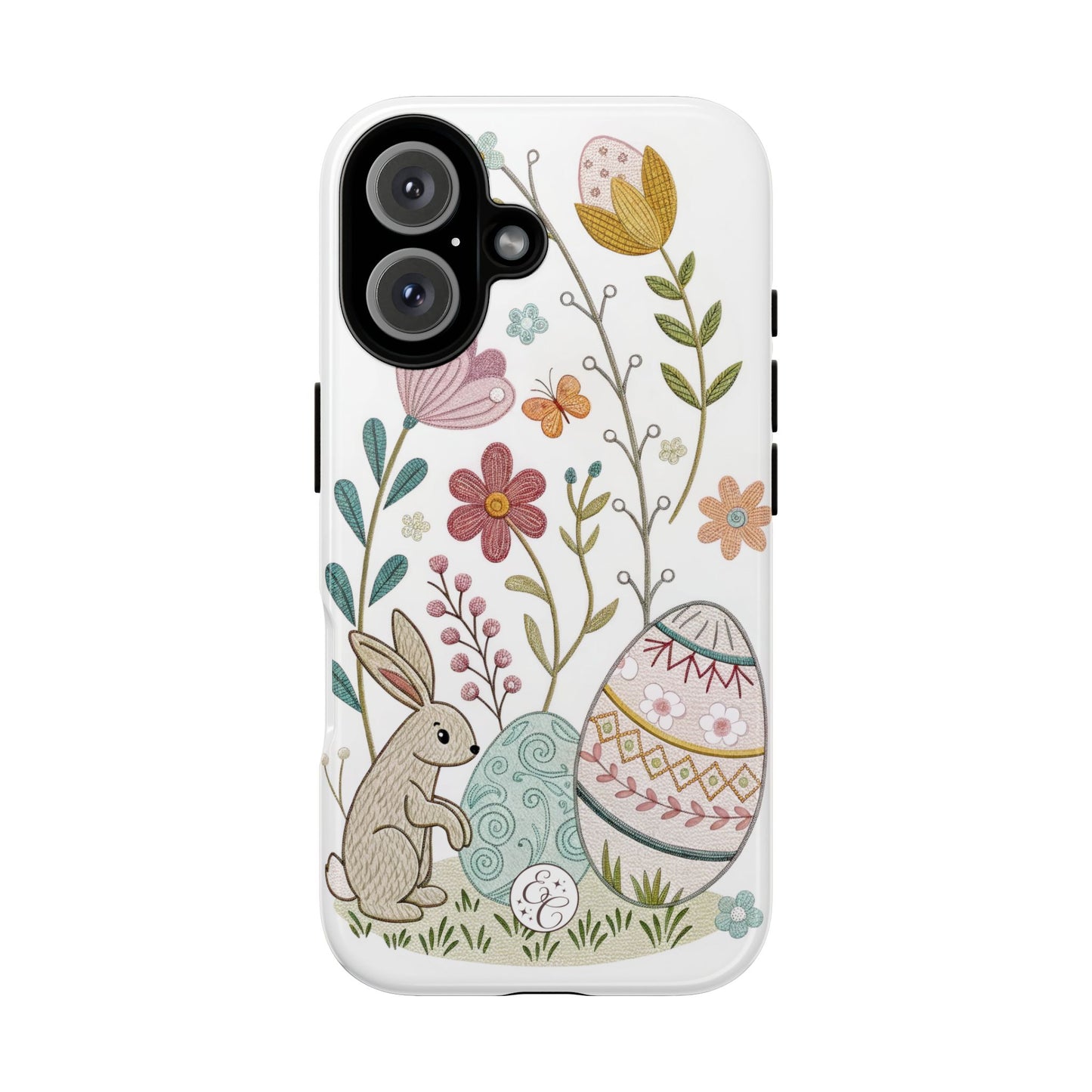 Bunny & Easter Egg Floral Tough Phone Case