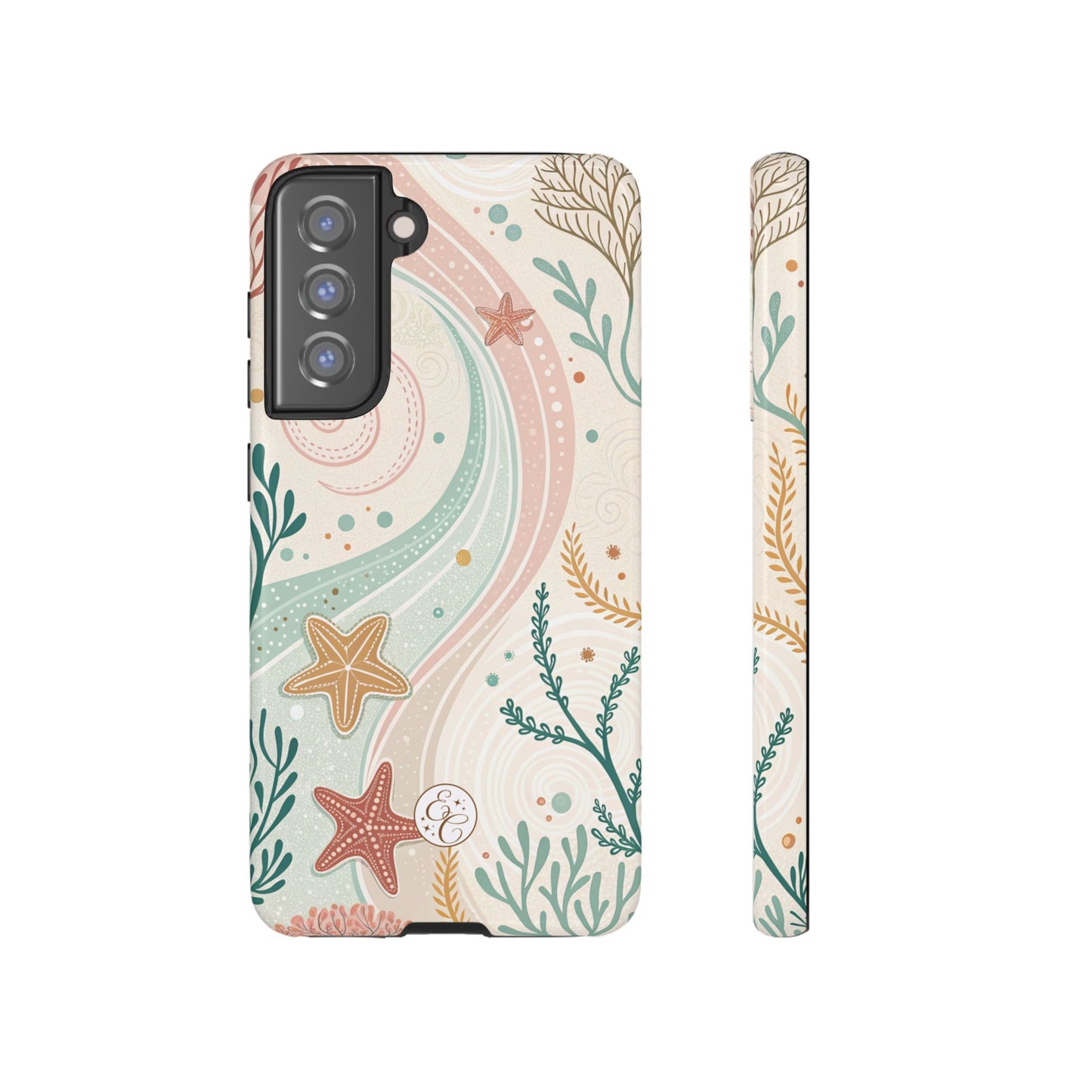 Pink Ocean Boho Doodle Tough Phone Case