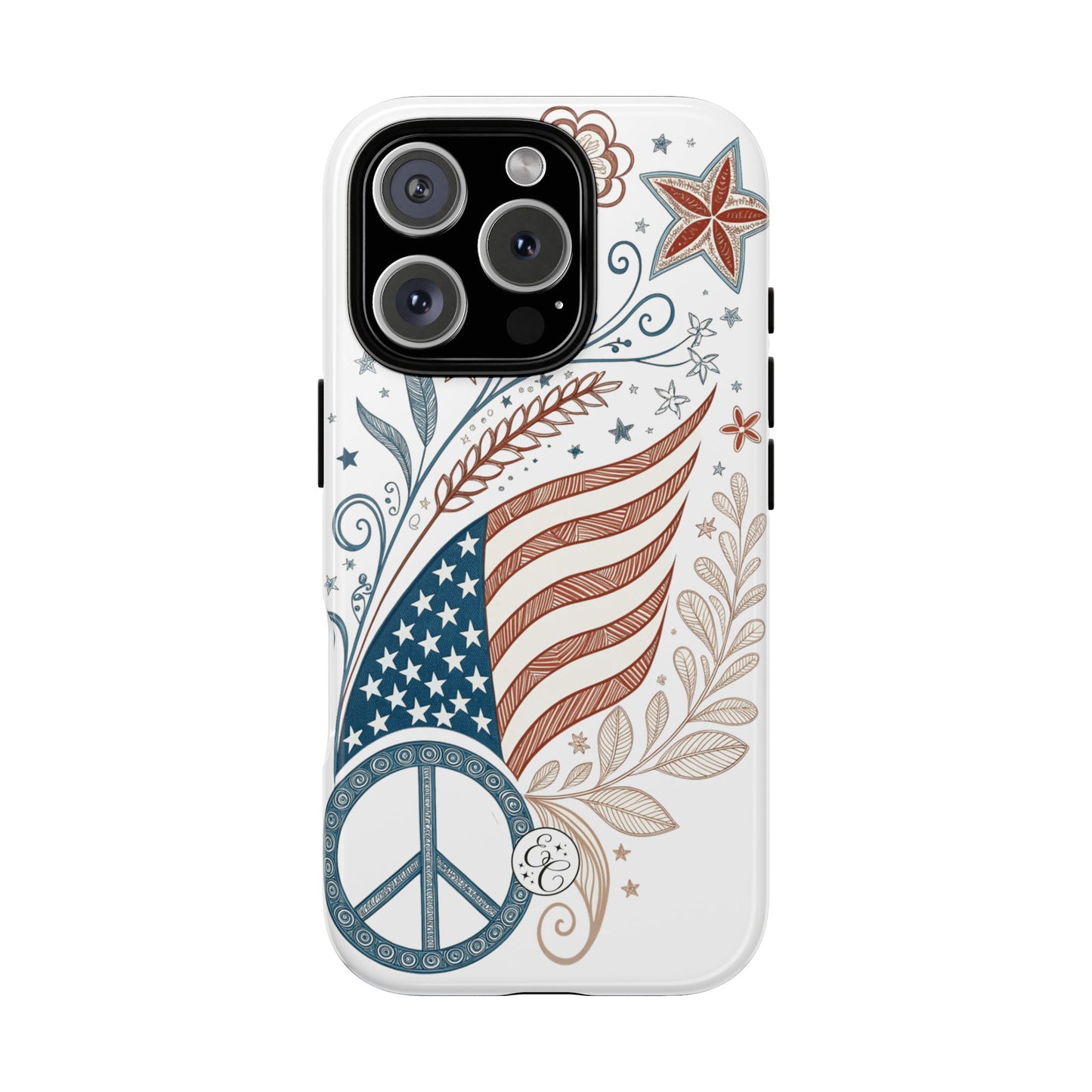 Boho American Flag Tough Phone Case