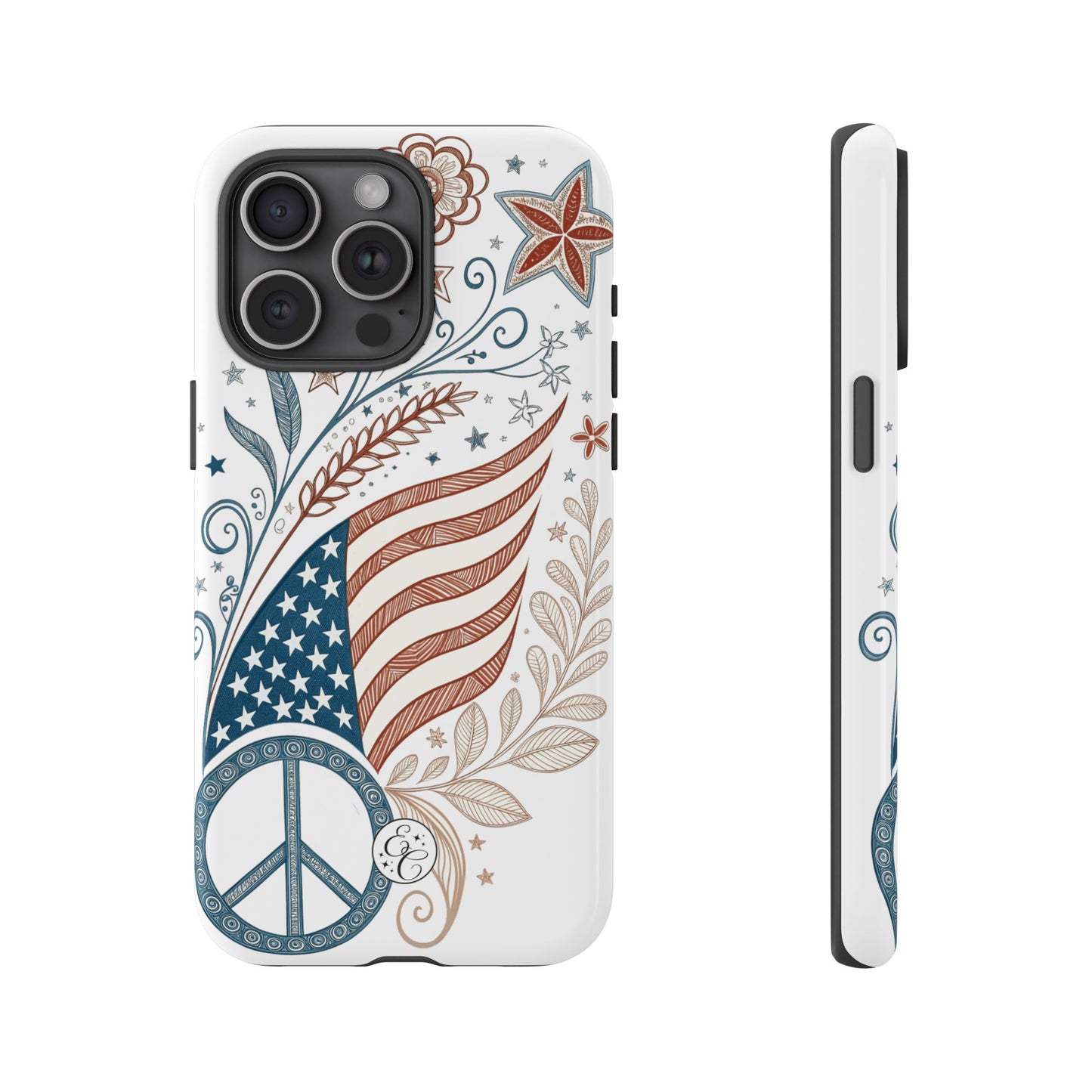 Boho American Flag Tough Phone Case