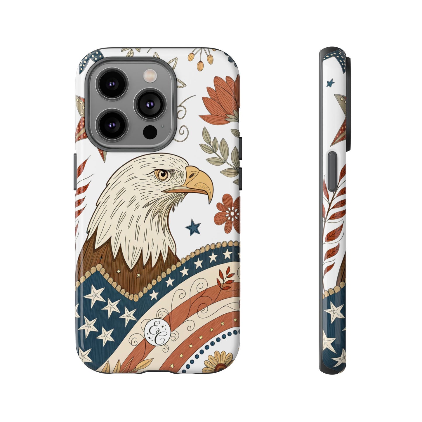 Boho Patriotic Eagle Tough Phone Case