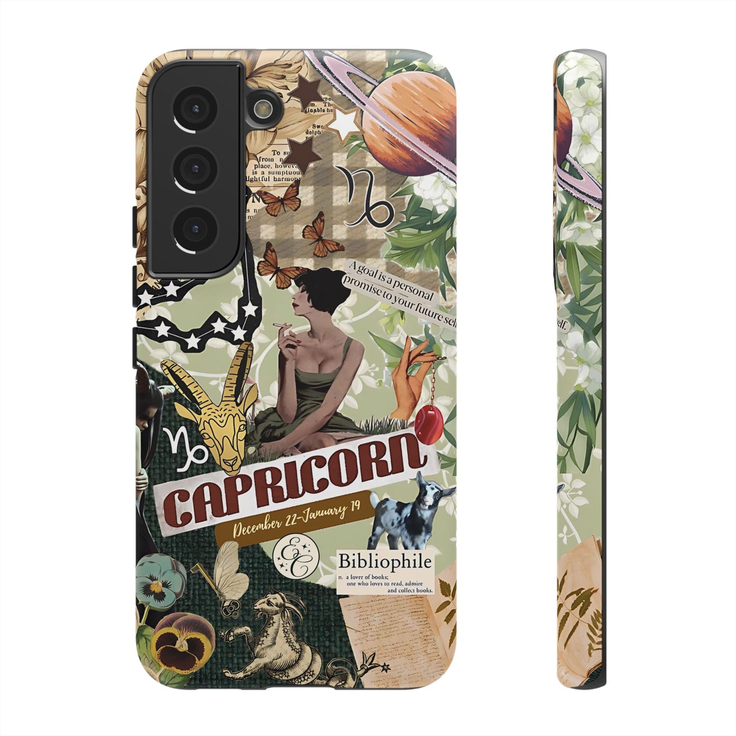Capricorn Retro Zodiac Collage Tough Phone Case