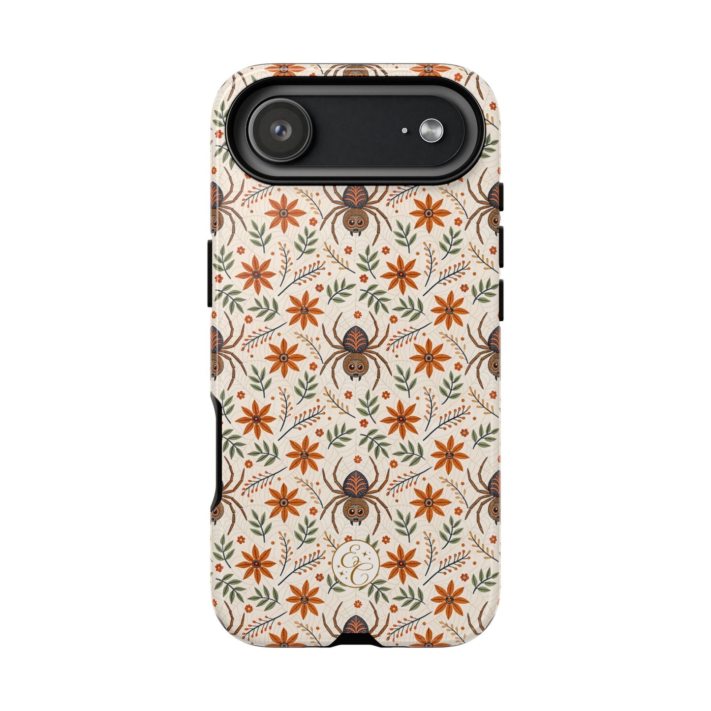 Boho Floral Spider Pattern Tough Phone Case